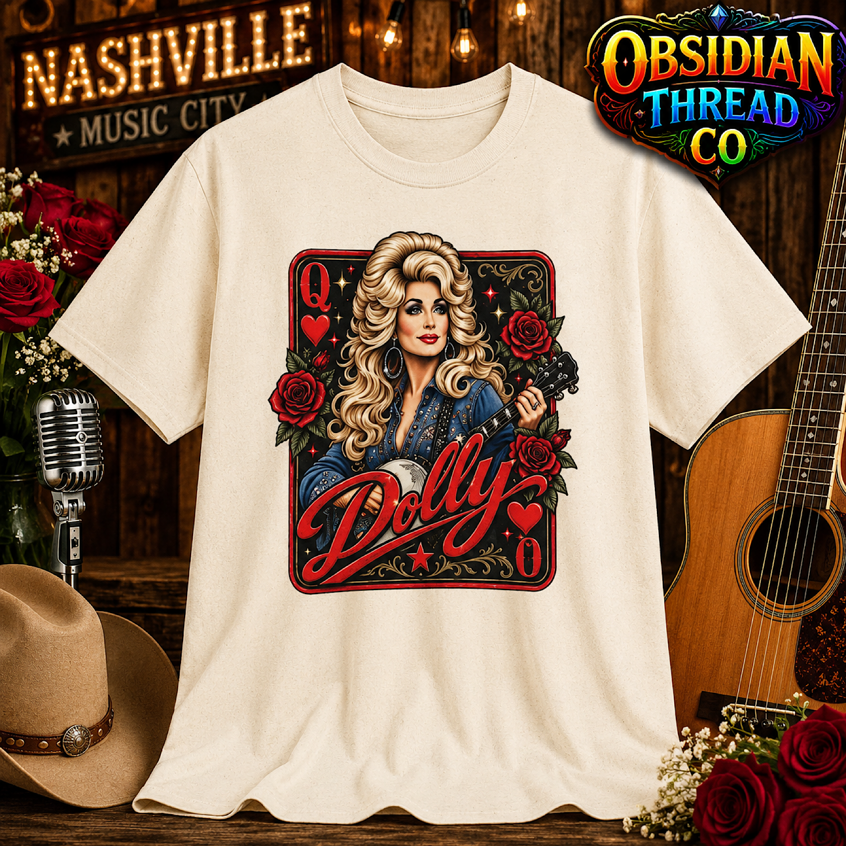 Dolly Parton Queen of Country Memorial Tribute Unisex Shirt Country Music Tee color preview 3