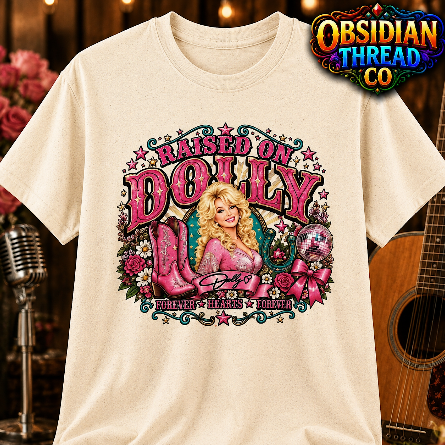 Raised On Dolly Parton Unisex Shirt Country Music Nashville Western Cowgirl Tee product preview