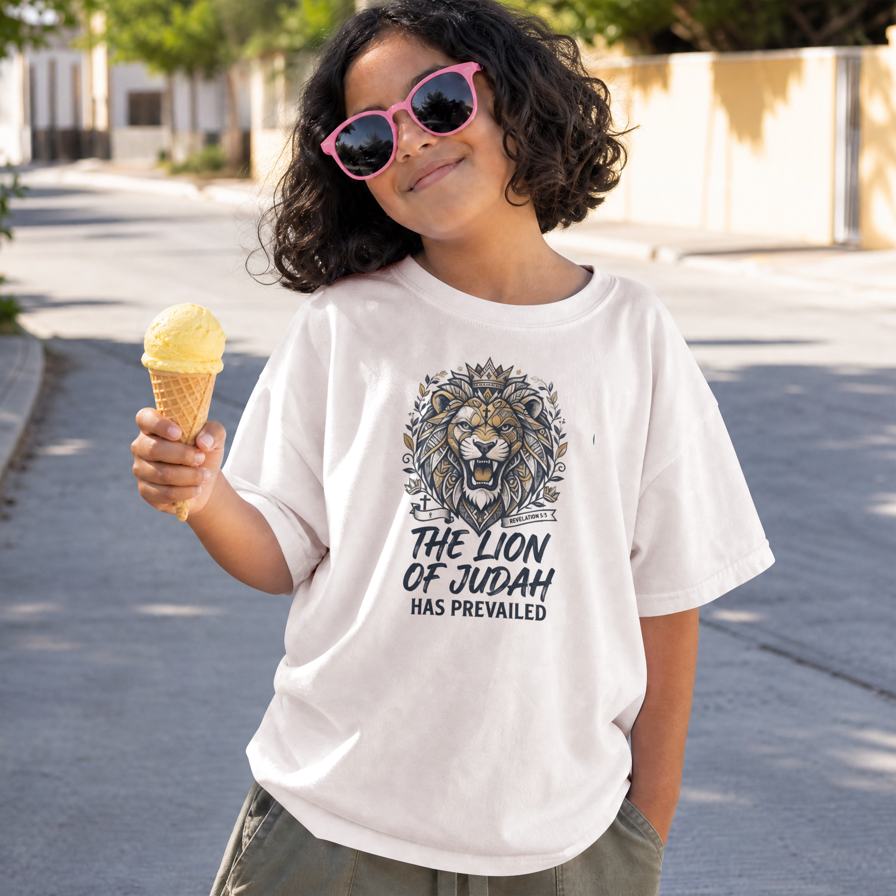 Lion of Judah Kids Shirt | Christian Youth Bible Verse Tee