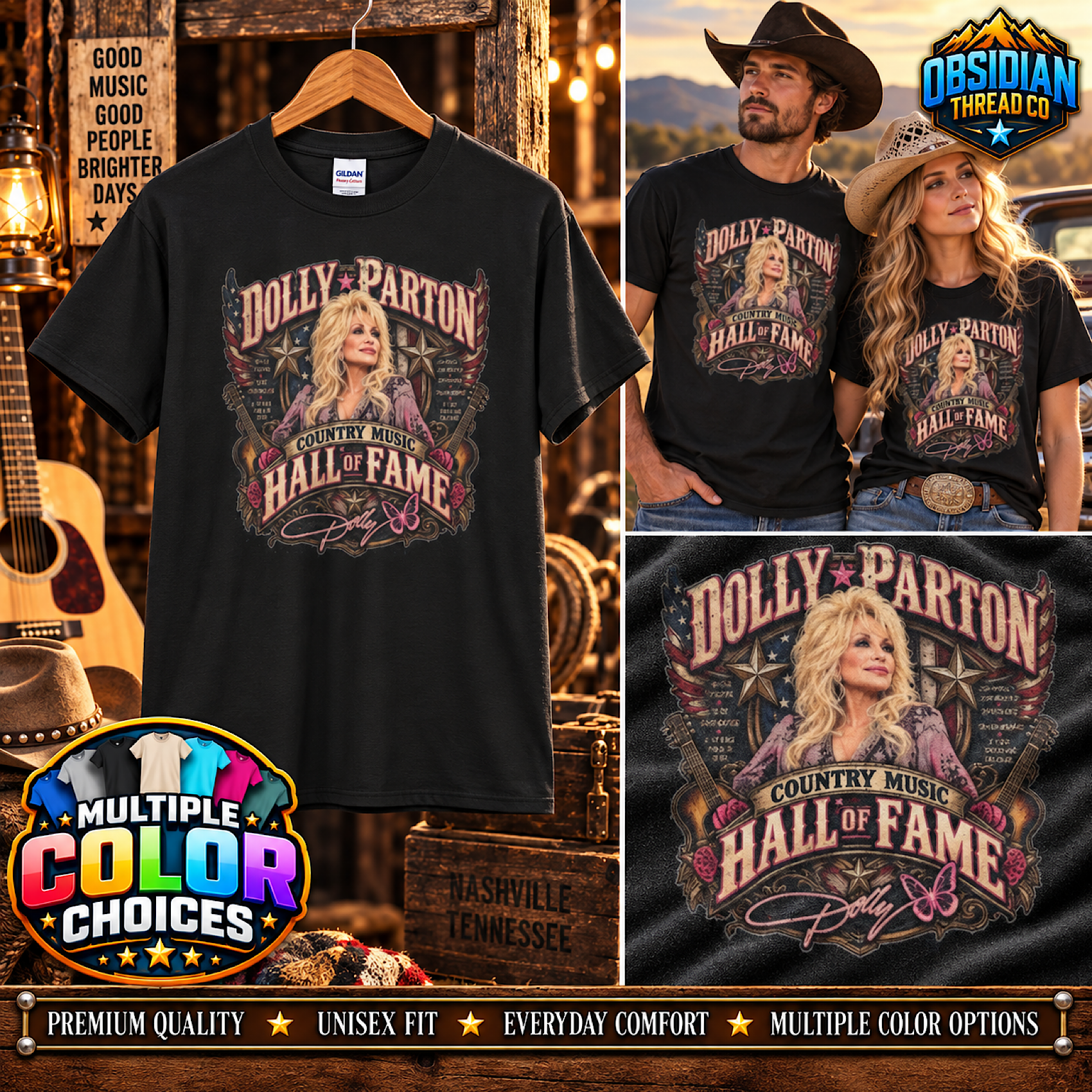 Dolly Parton Hall of Fame Dollywood Unisex Shirt Country Music Nashville RIP Tee product preview