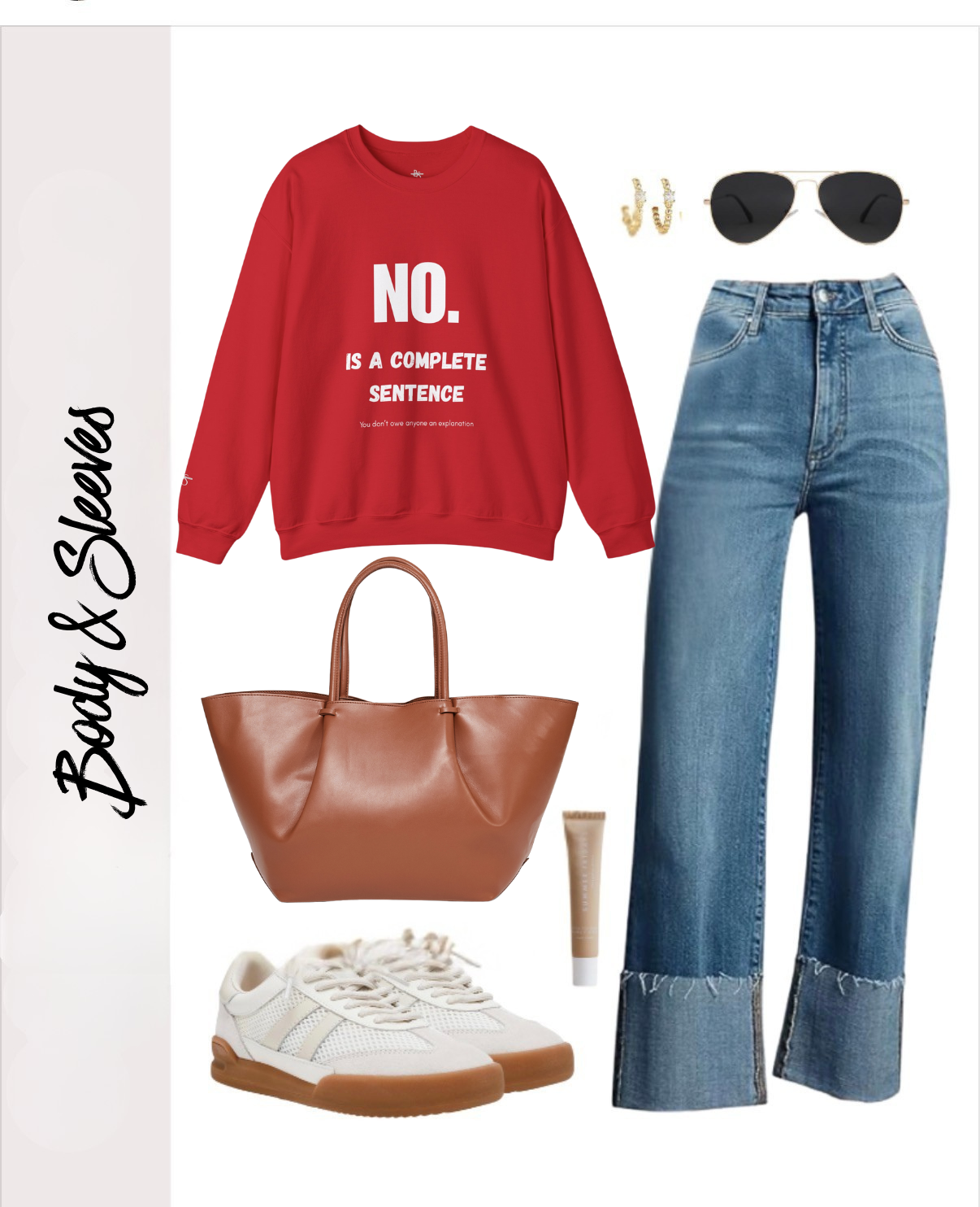 Unisex Empowerment Sweatshirt No Is A Complete Sentence Statement Sweater Boundaries Self Love Streetwear Apparel