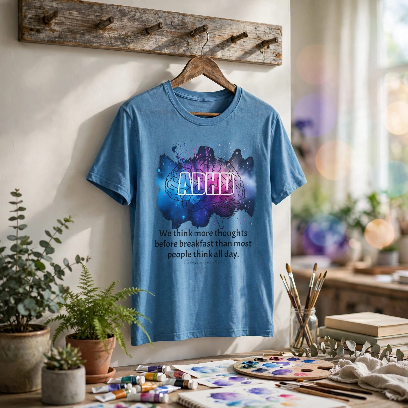 Attention Deficit Awareness T-Shirt, ADHD, Neurodivergent Graphic Tee, Mental Health – Azalea, S