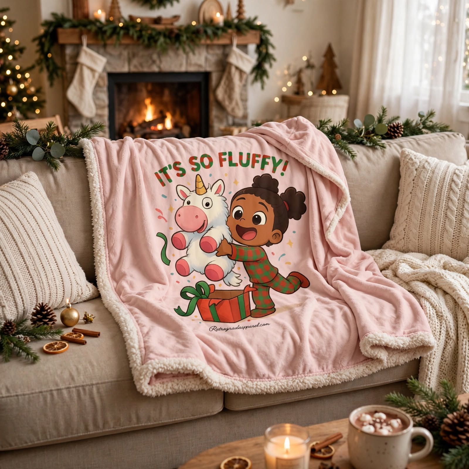 It's So Fluffy Unicorn Snuggle Blanket, Hooded Throw, Cozy Sherpa