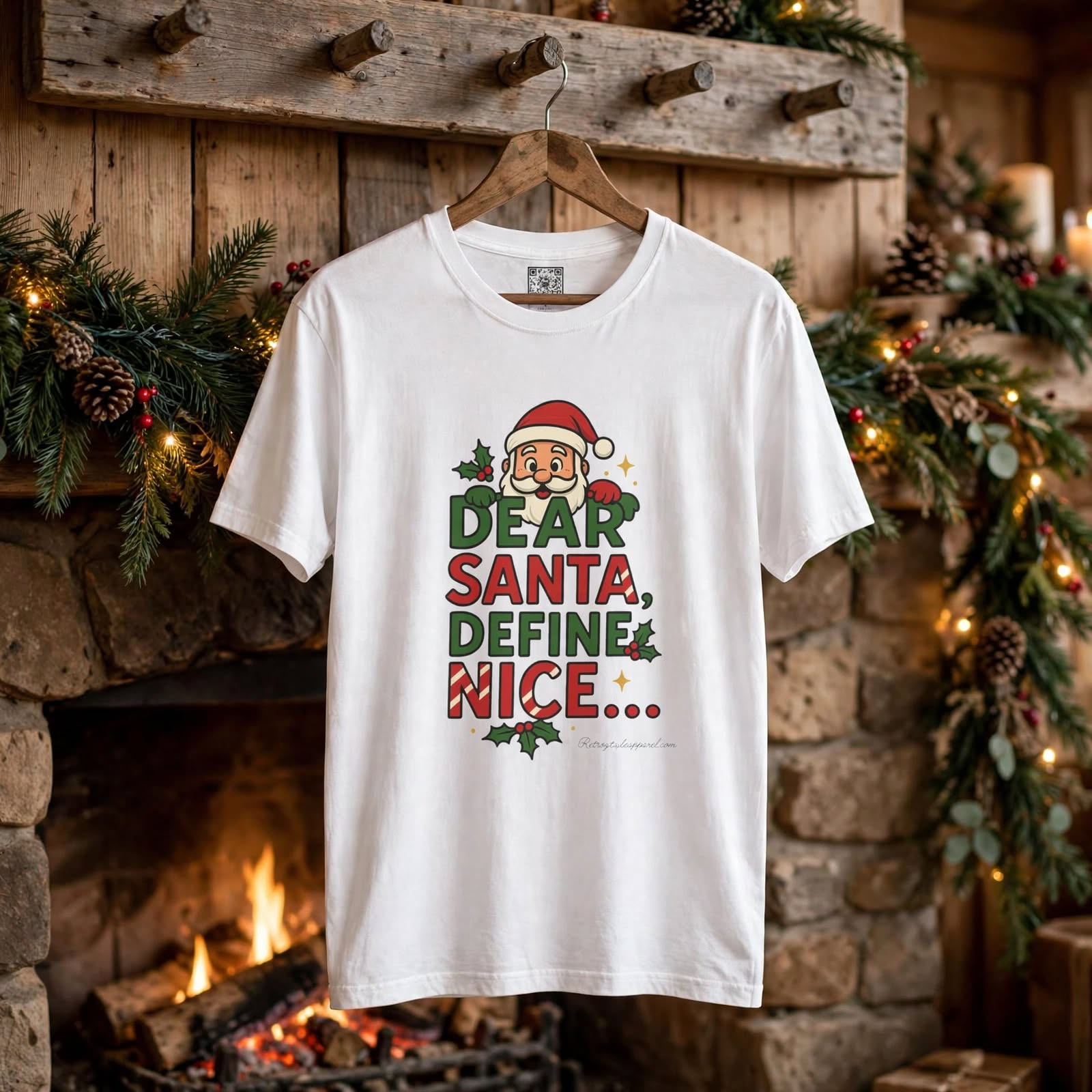 Dear Santa Define Nice (alt), Funny T-Shirt, Humor Tee, Unisex Cotton, Graphic Shirt
