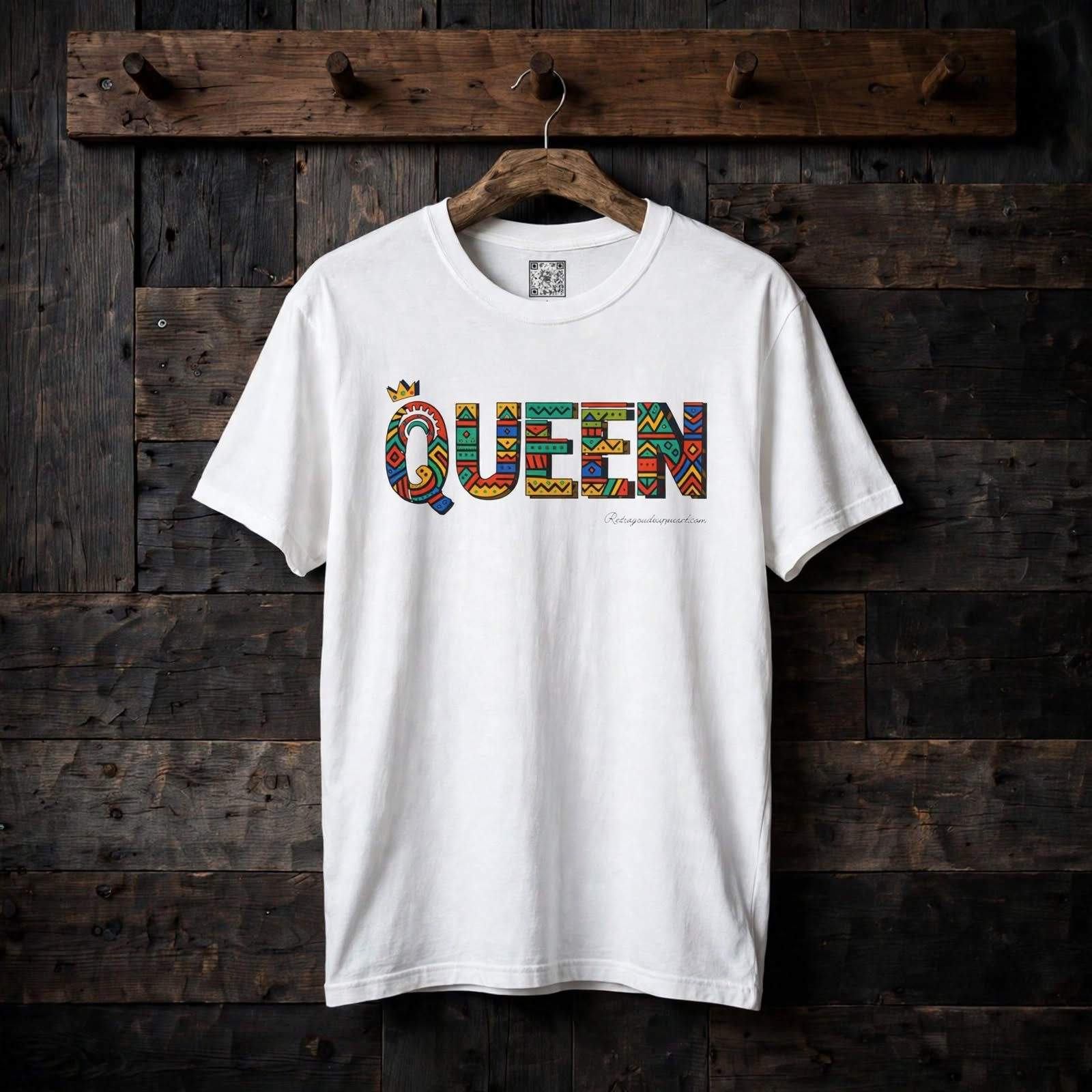 Queen Graphic Tee, Culturally-Inspired Heritage Streetwear, BE A QUEEN tee – Heather Royal, S