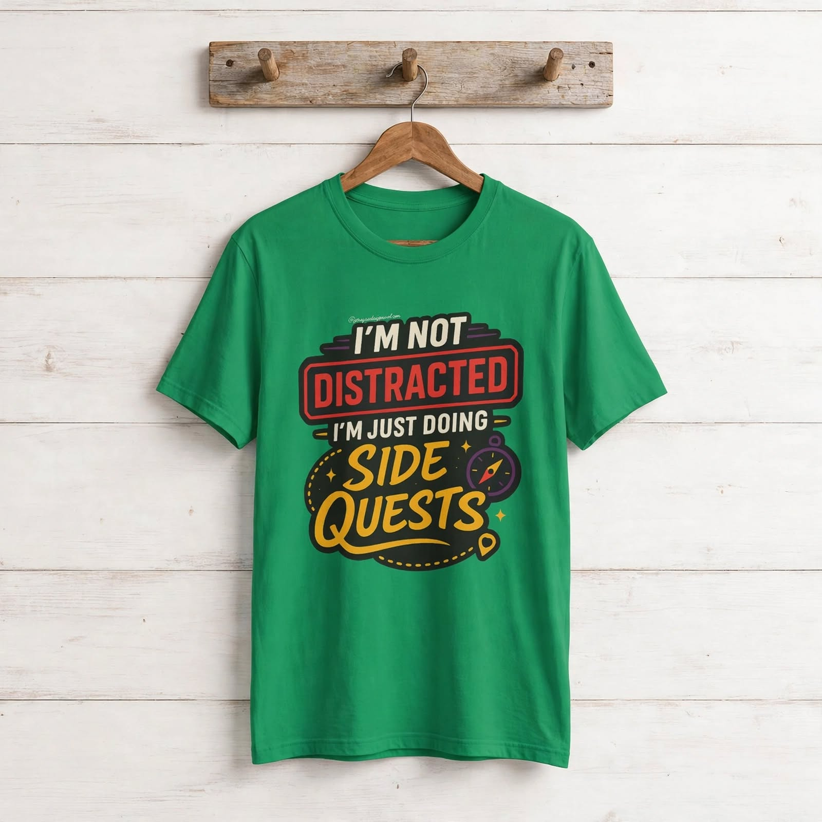 T-Shirt — "I'm Not Distracted, I'm Just Doing Side Quests" Gamer Tee