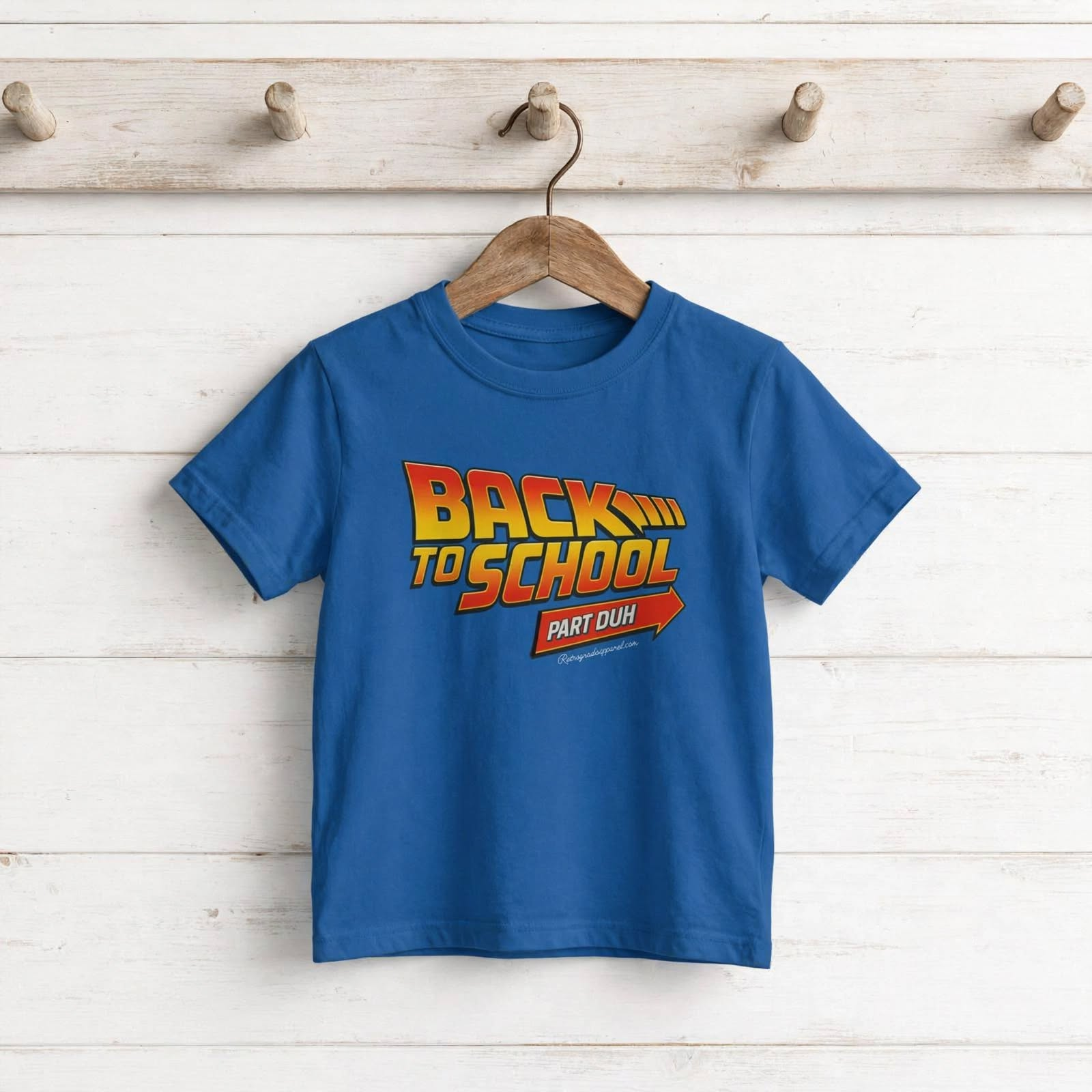Back to School Kids Tee — "Back to School (Part Duh)" Retro Graphic Youth T-Shirt – White, S