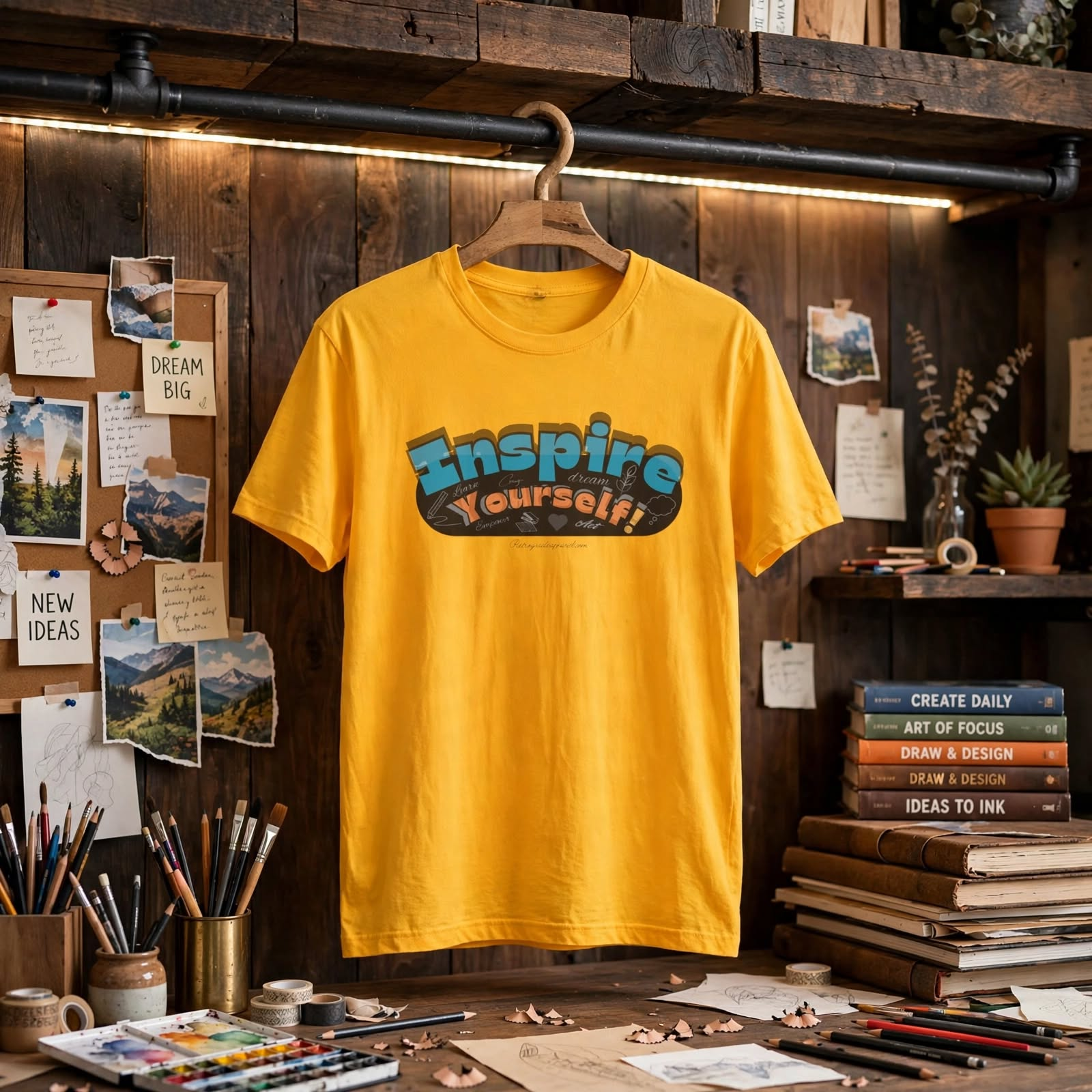 Inspire Yourself! Graphic T-Shirt — Motivational Retro Style Tee