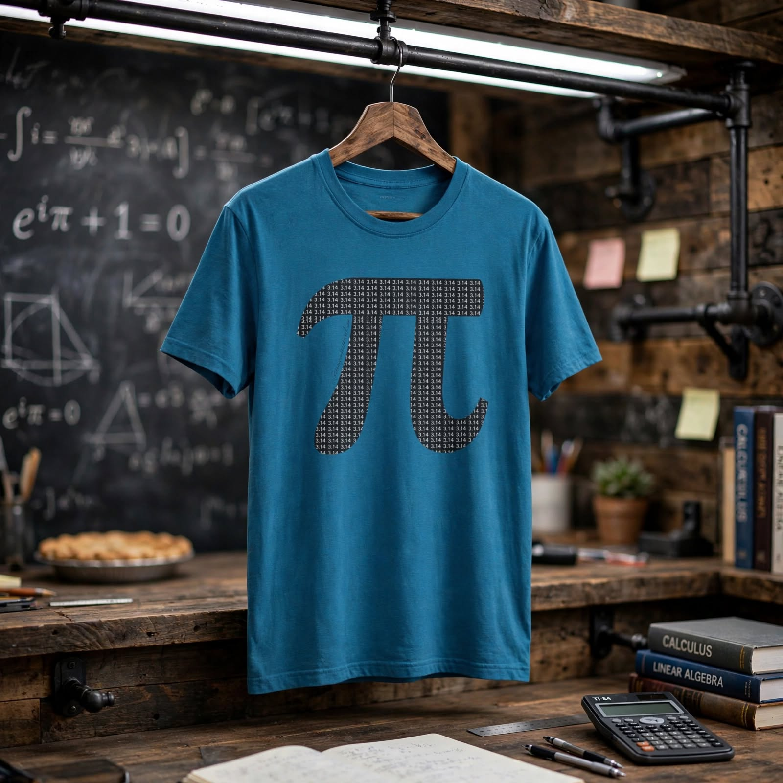 Pi Symbol T-Shirt – Black Pi Character Made of Digits, Math Lover Tee