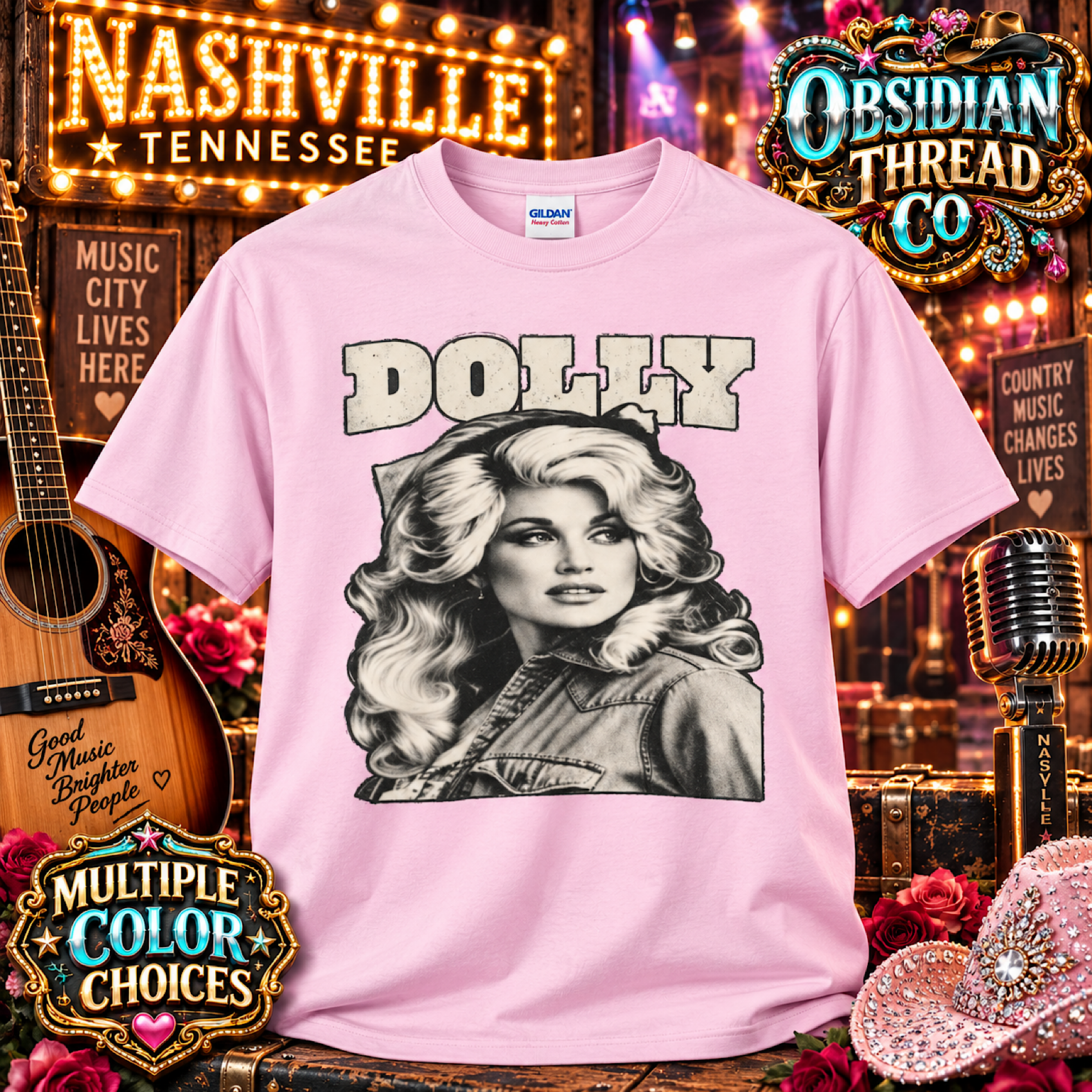 Dolly Parton Memorial Tribute Shirt Nashville TN Country Music Concert Unisex T color preview 2