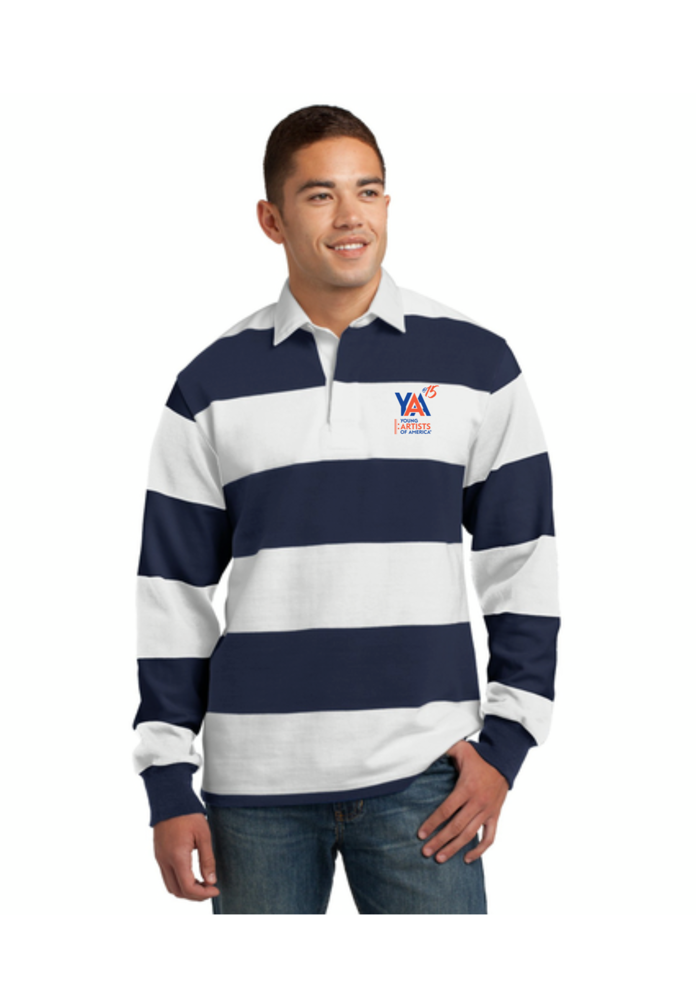 15th Anniversary Classic Striped Rugby Polo