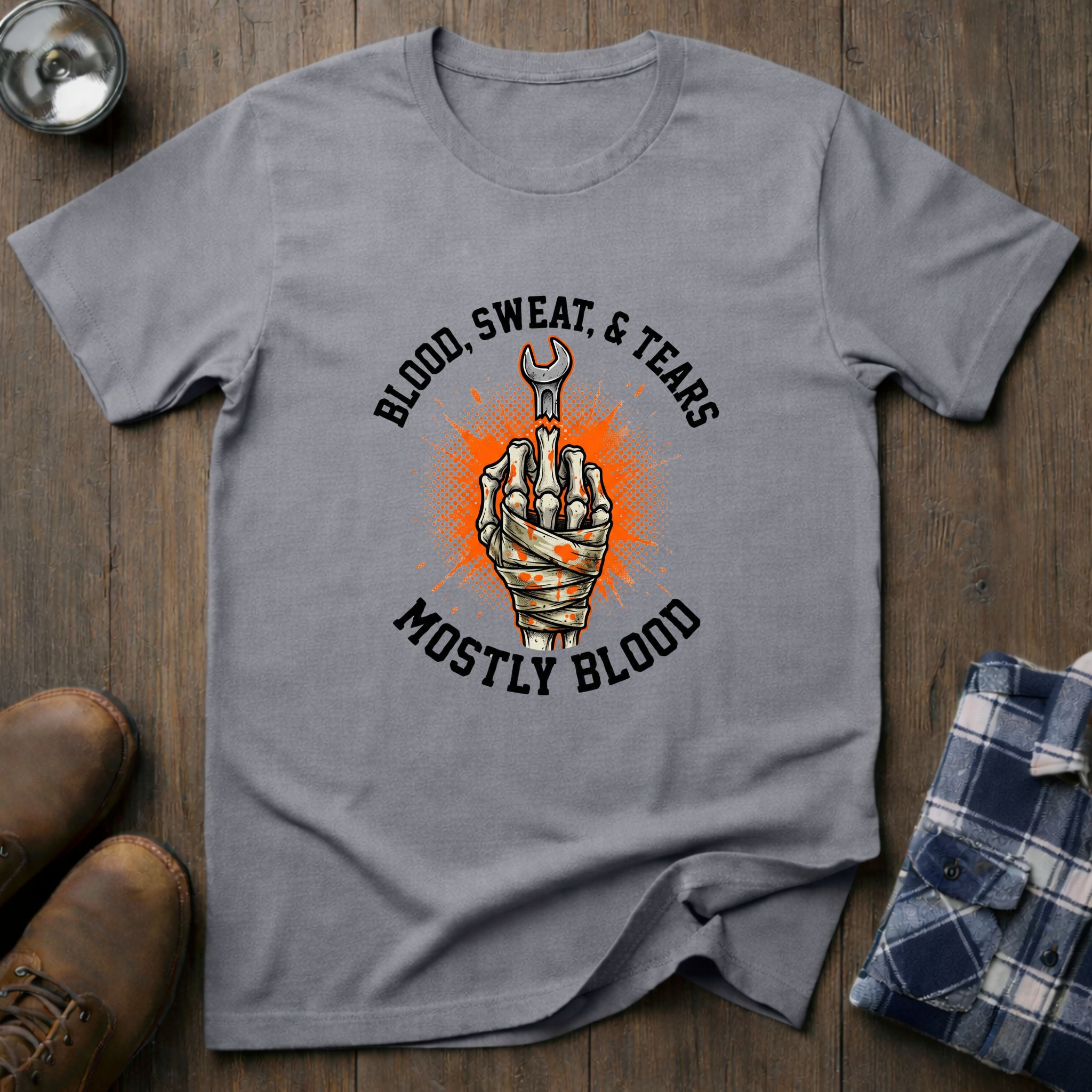 Blood, Sweat & Tears, tradesman T-shirt