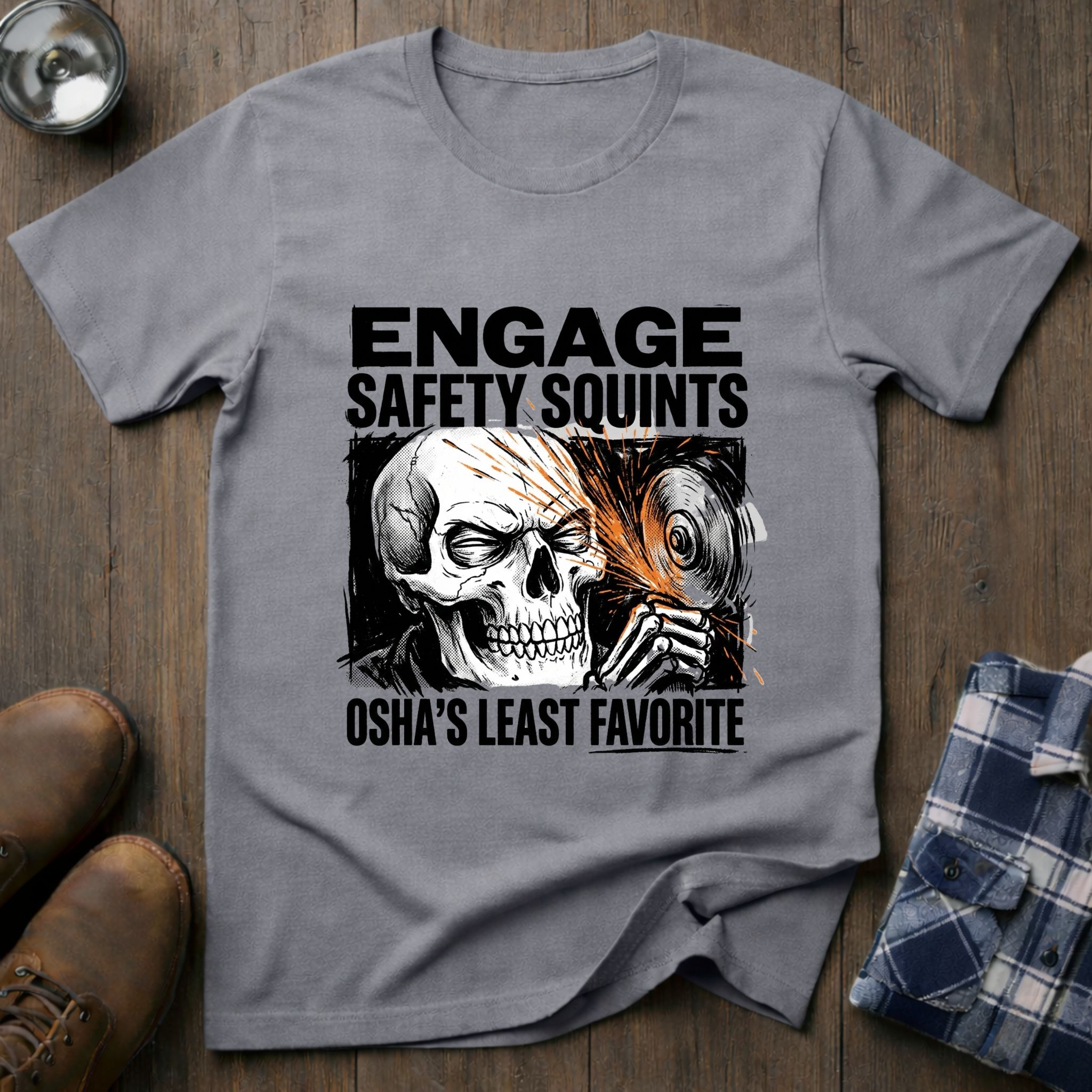 Engage safety squints, funny tradesman T-shirt
