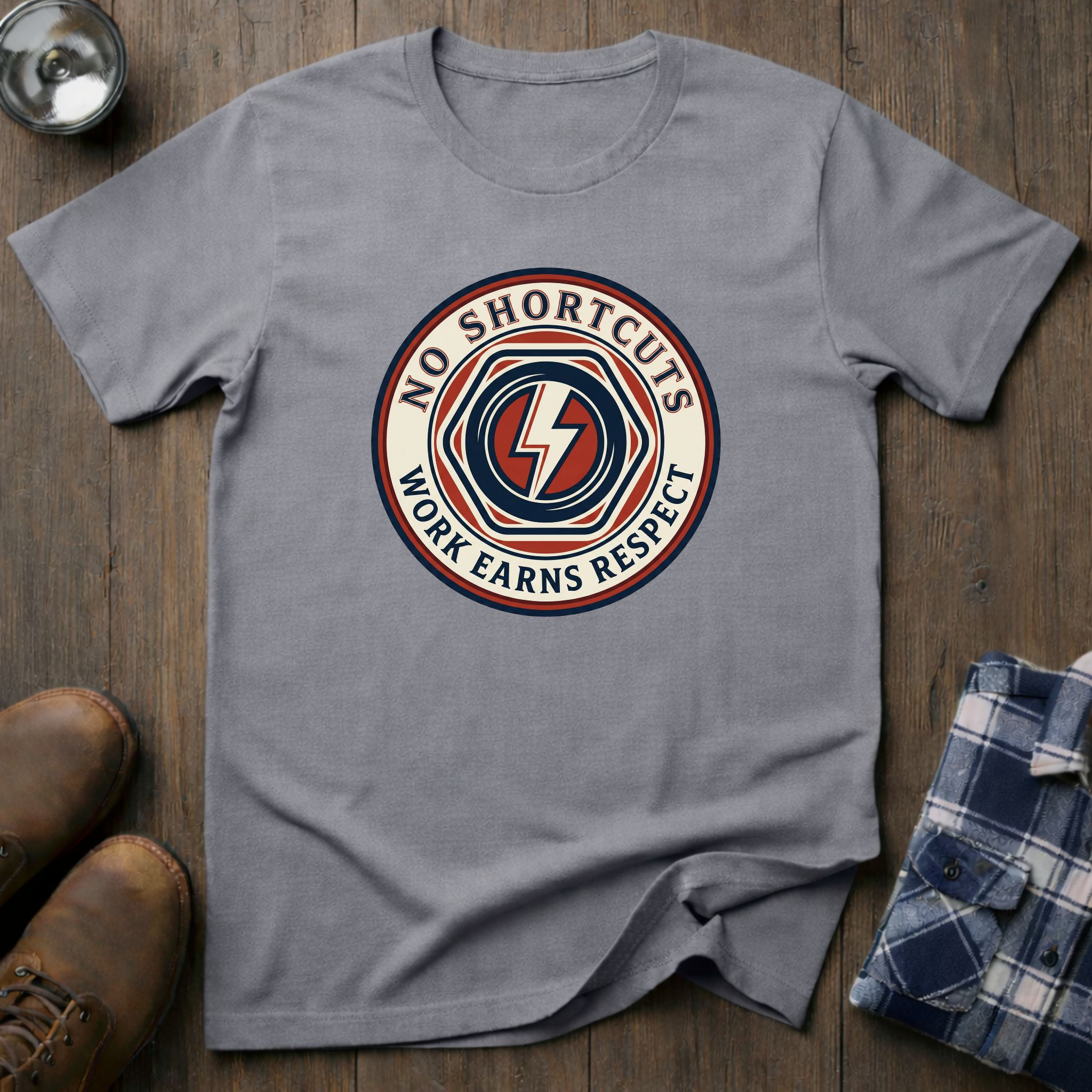 No Shortcuts, workshop T-shirt
