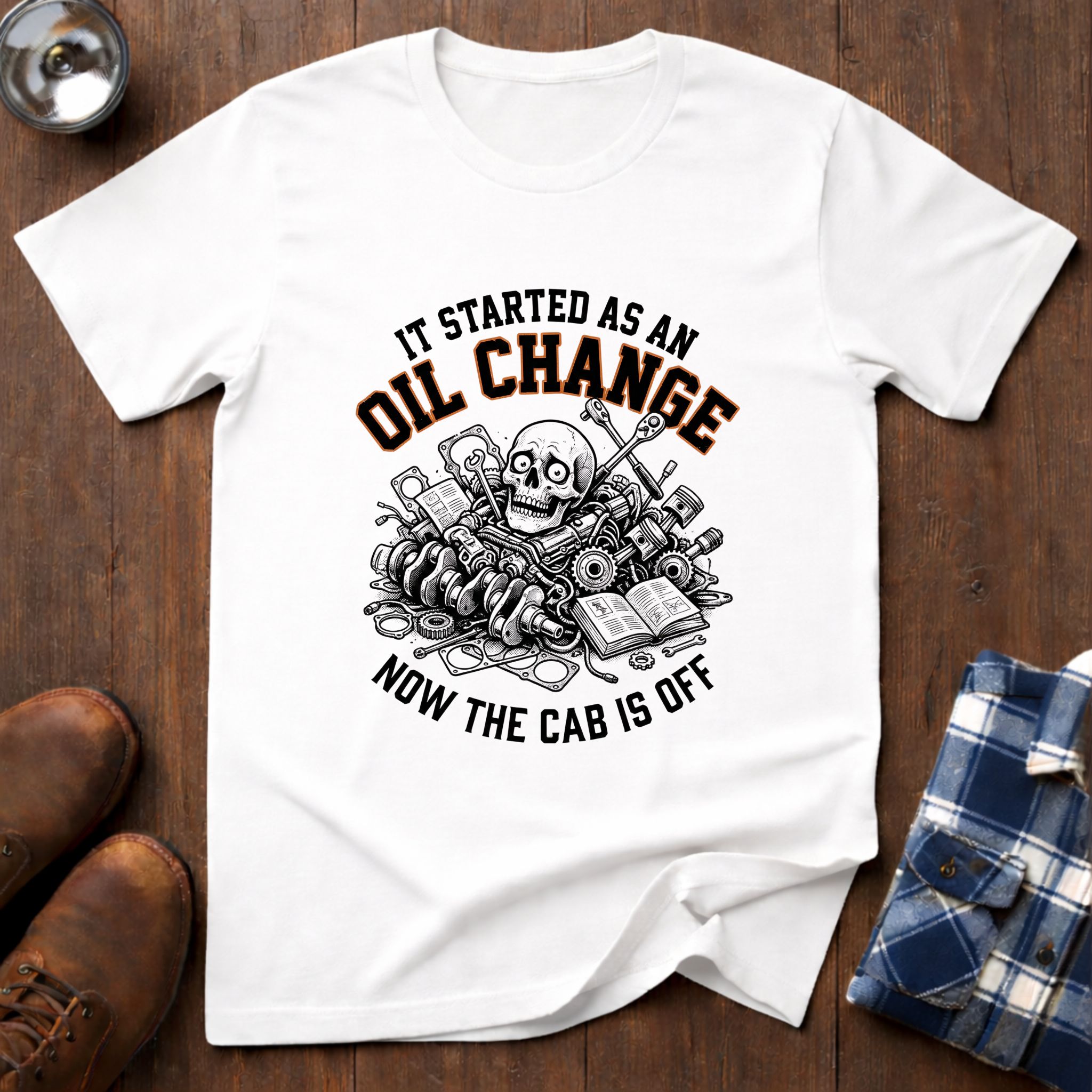 Oil Change, funny mechanic T-shirt