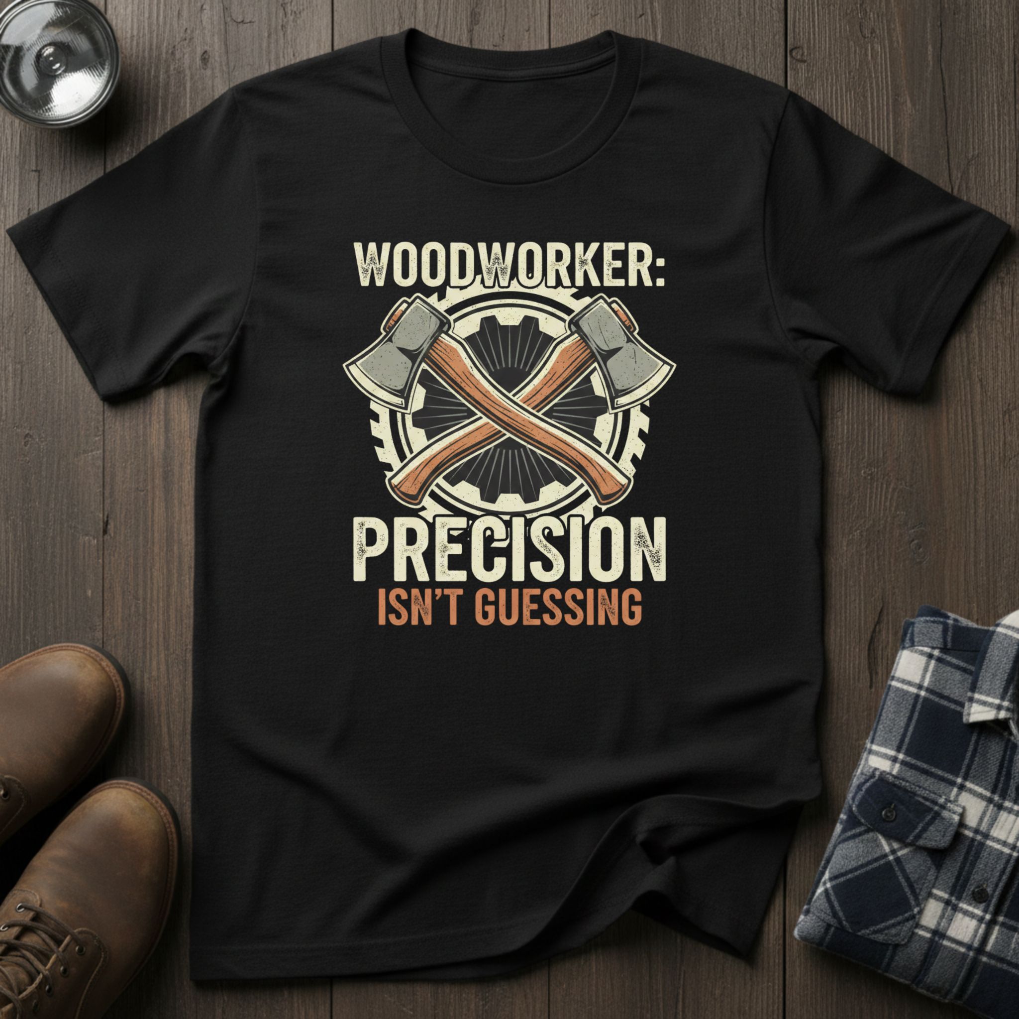 Precision isn't guessing, woodworking T-shirt