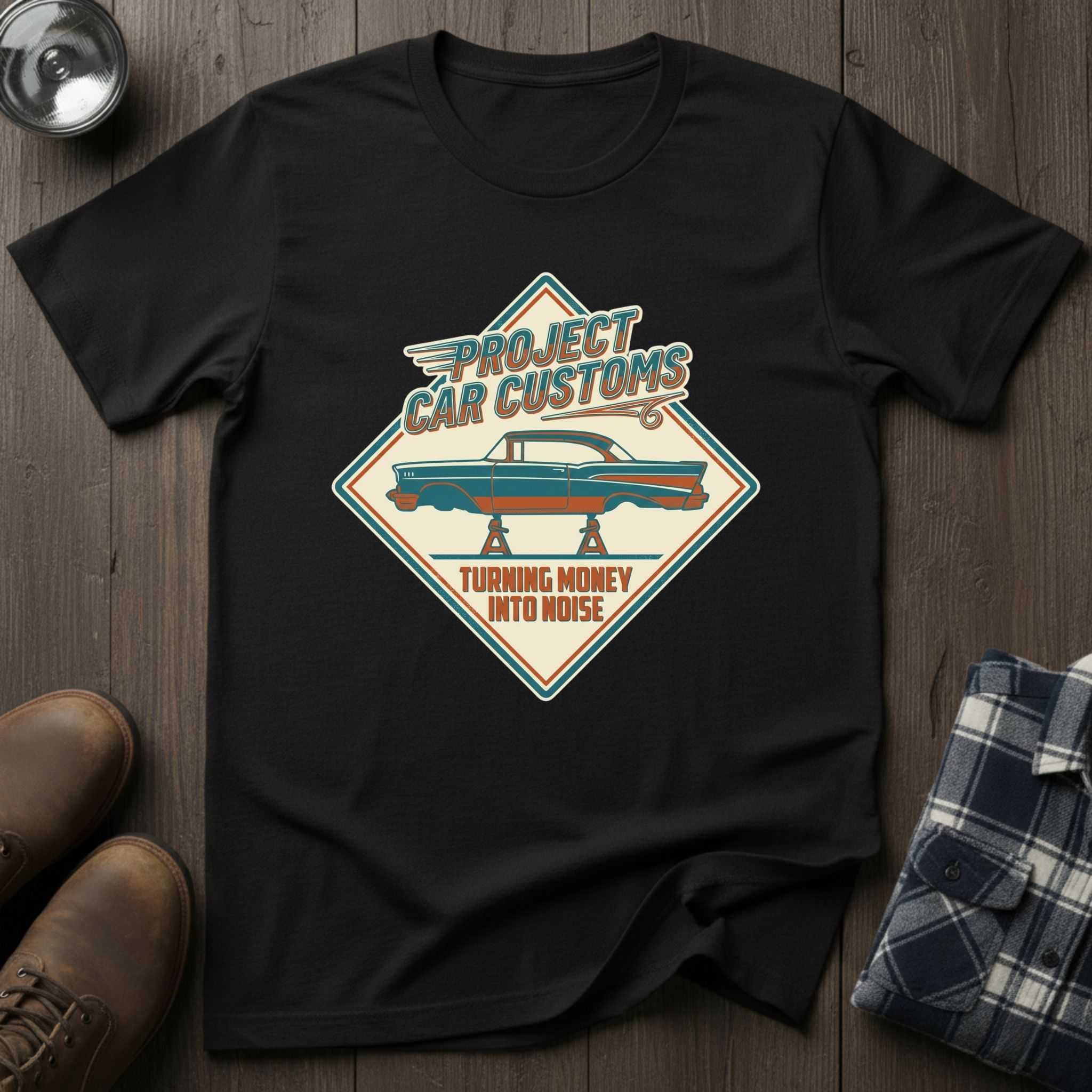 Project Car Customs, car guy T-shirt