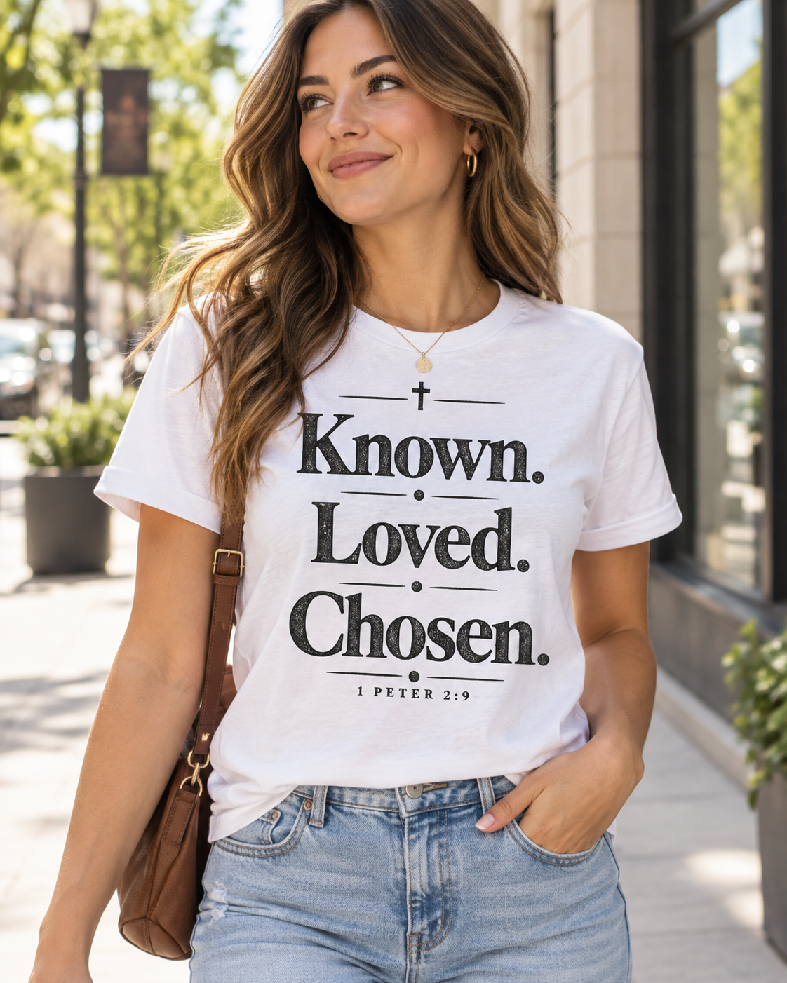 Known. Loved. Chosen. T-Shirt | Christian Scripture 1 Peter Typography: other