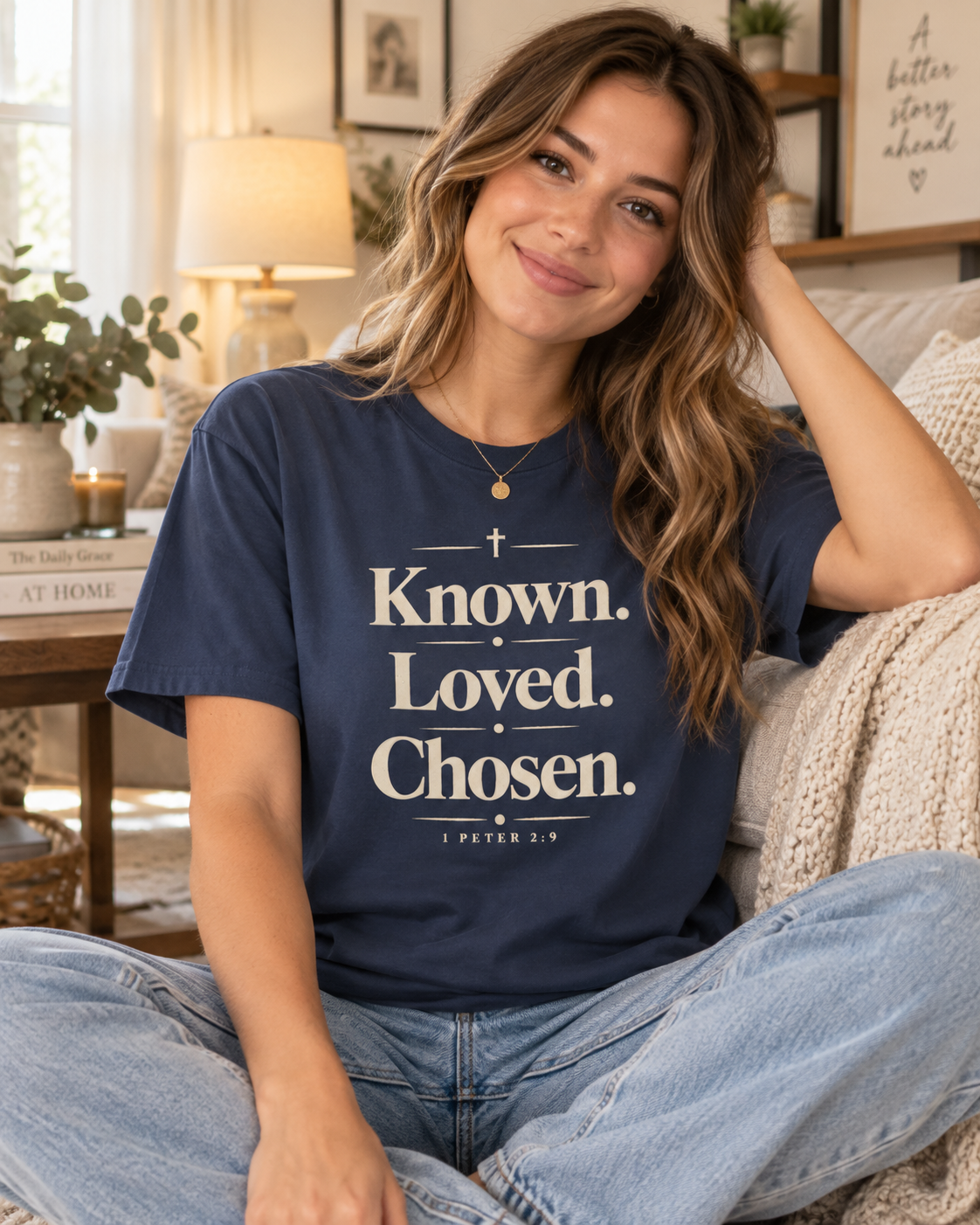 Known. Loved. Chosen. T-Shirt | Christian Scripture 1 Peter Typography: other