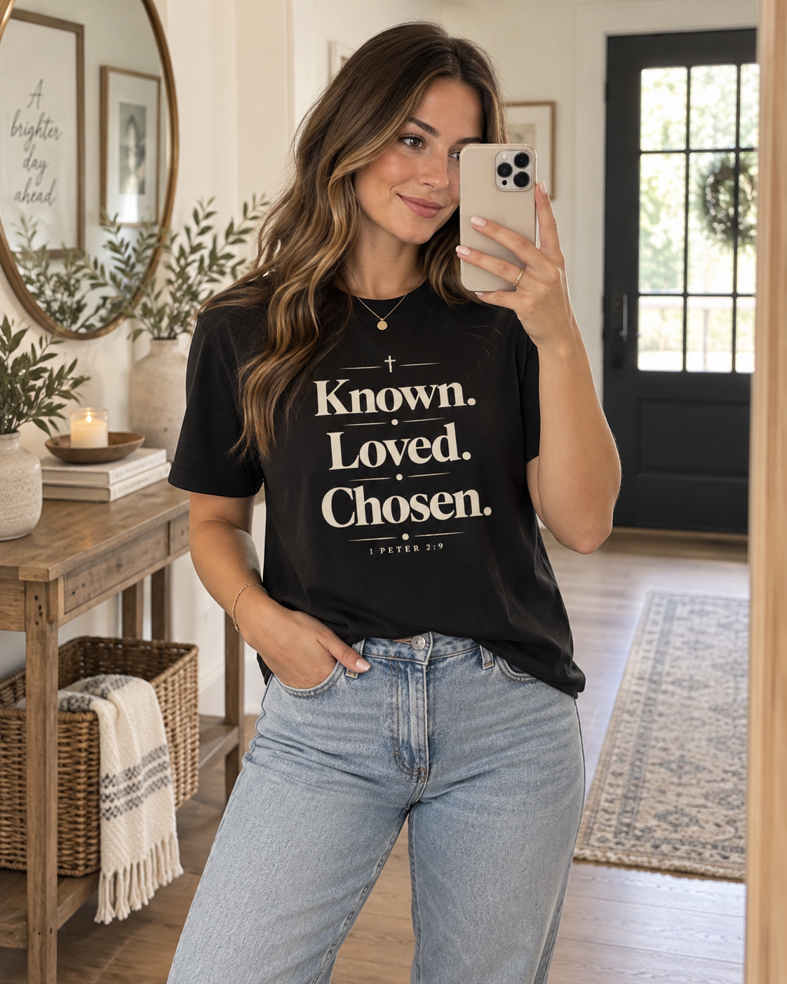 Known. Loved. Chosen. T-Shirt | Christian Scripture 1 Peter Typography: other