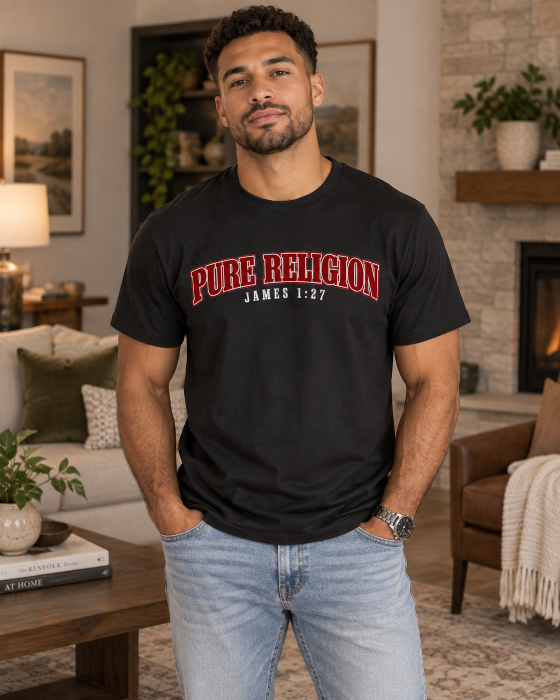 Pure Religion arched text T-Shirt | vintage collegiate style: other