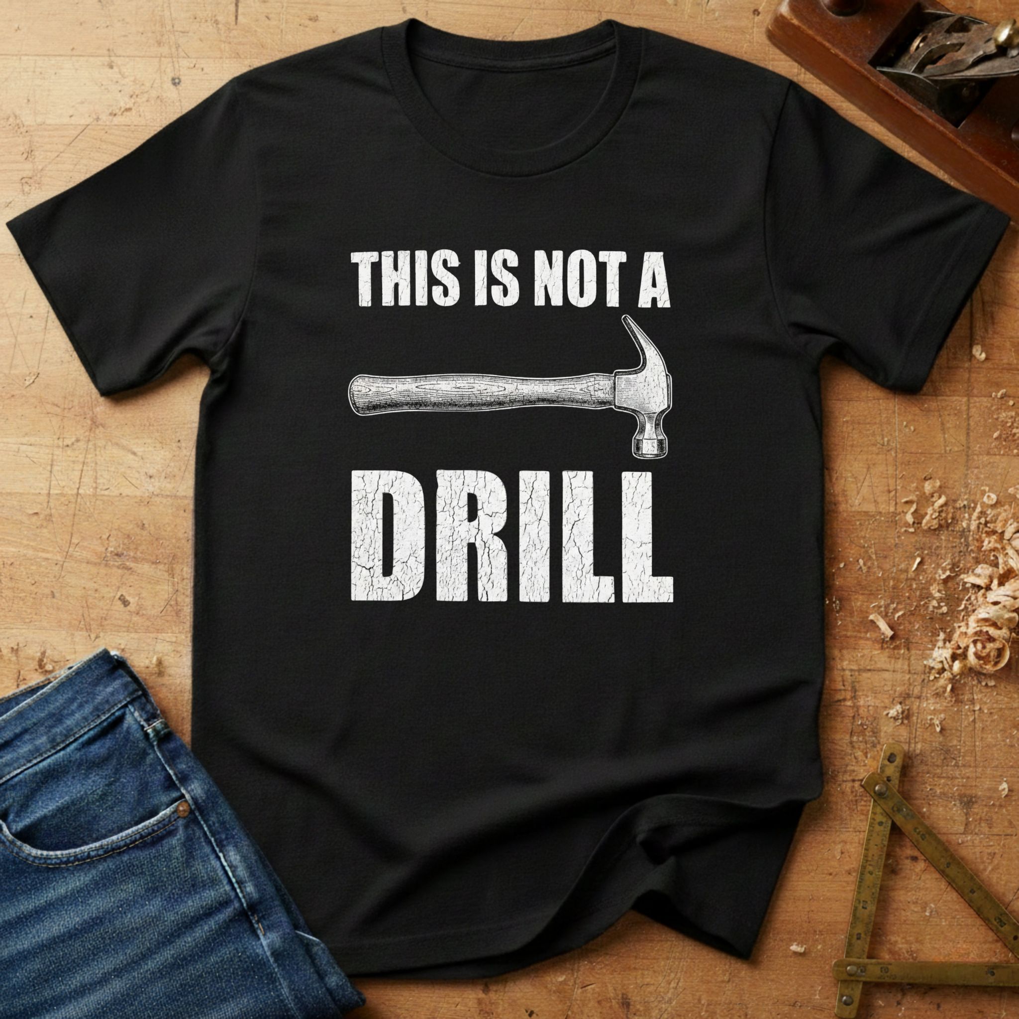This Is Not a Drill – Hammer Edition, funny carpenter T-shirt