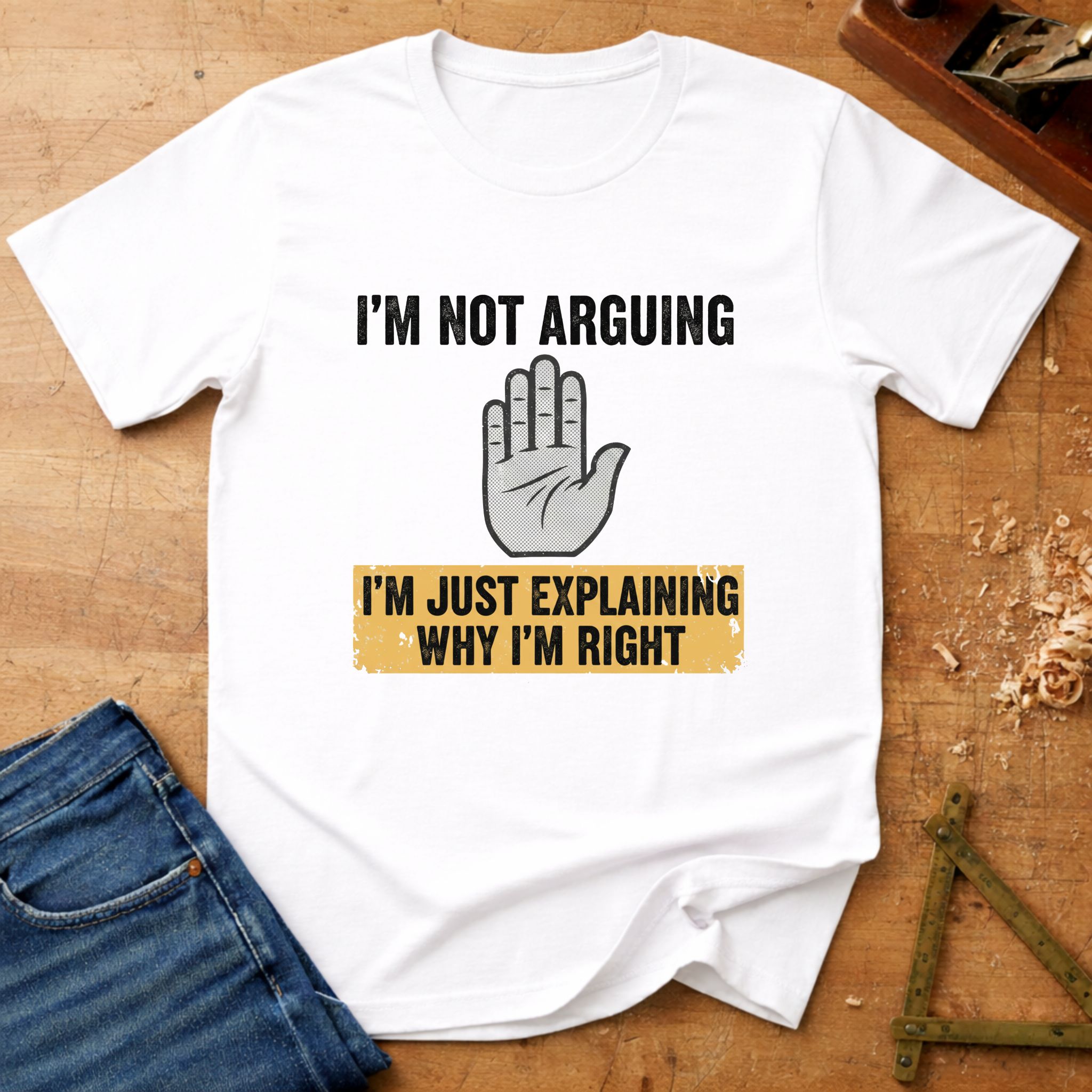 I'm Not Arguing – Stop Hand Edition, funny tradesman T-shirt
