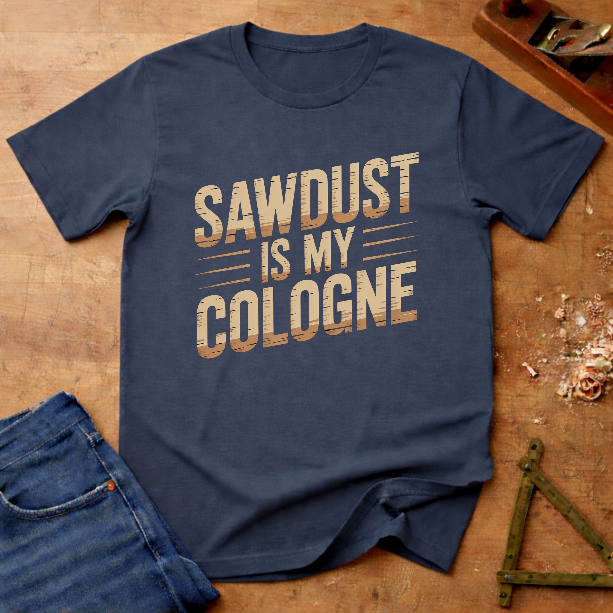 Sawdust is my Cologne, funny woodworking T-shirt