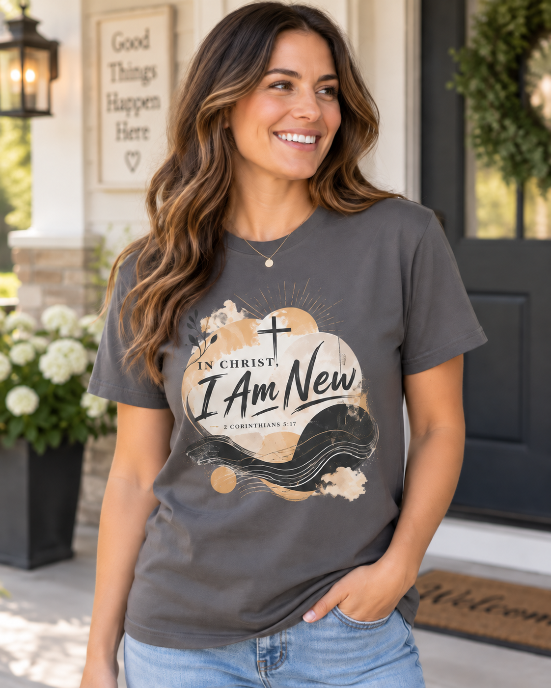 In Christ I Am New T-Shirt | Christian Faith Scripture Tee: other