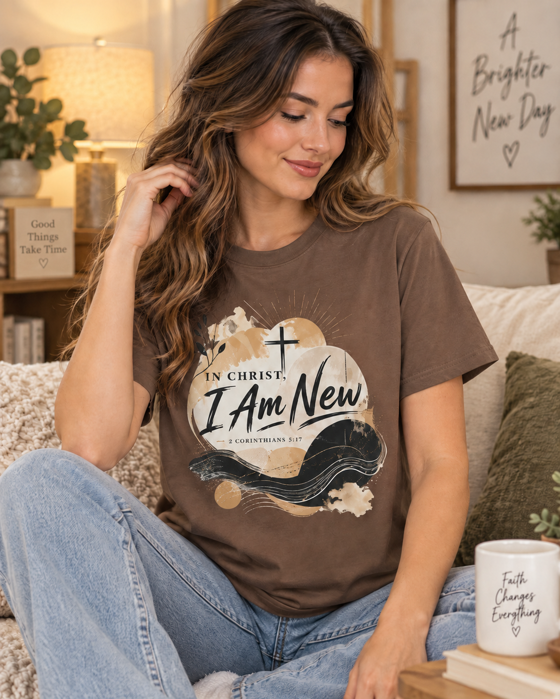 In Christ I Am New T-Shirt | Christian Faith Scripture Tee: other