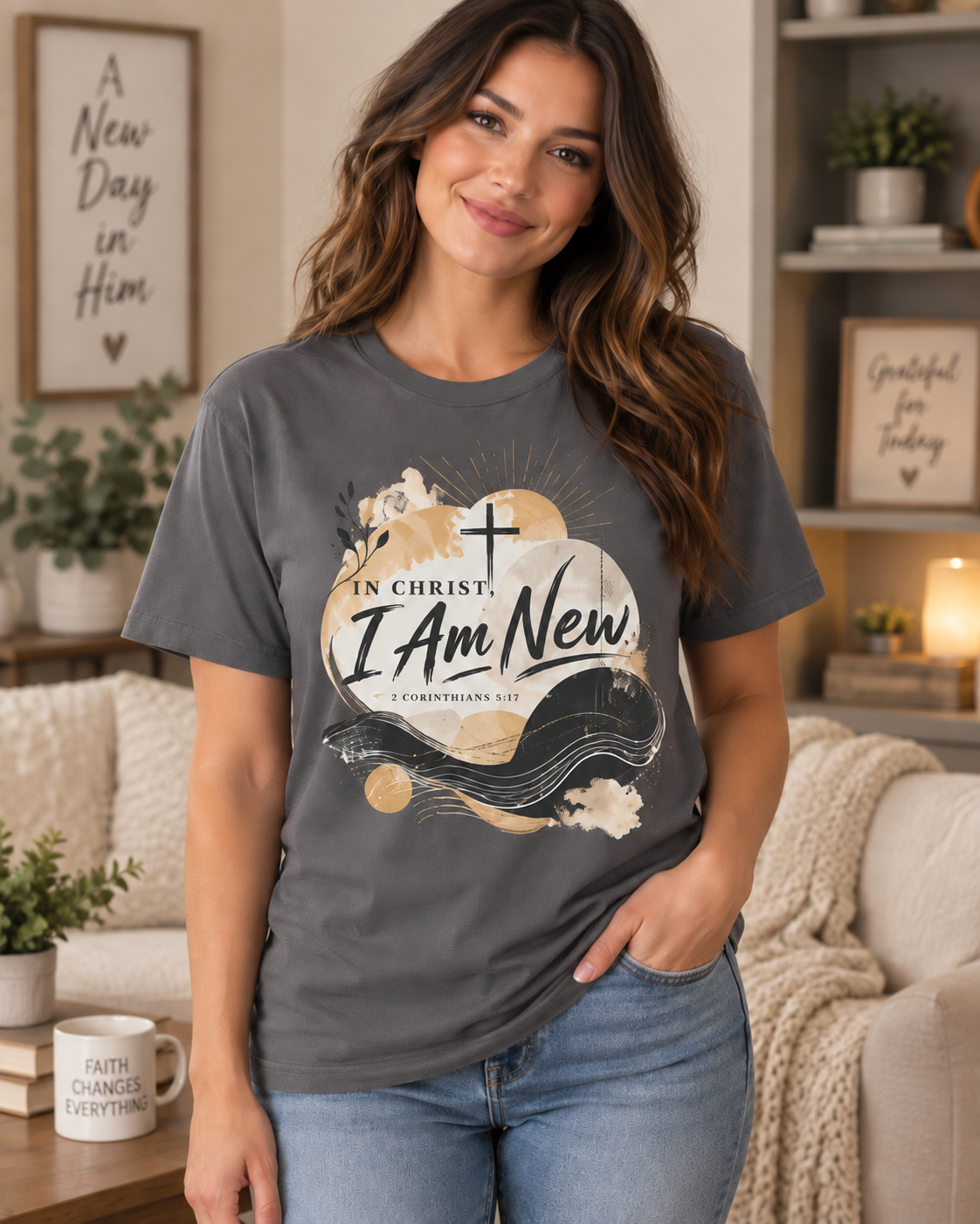In Christ I Am New T-Shirt | Christian Faith Scripture Tee: other