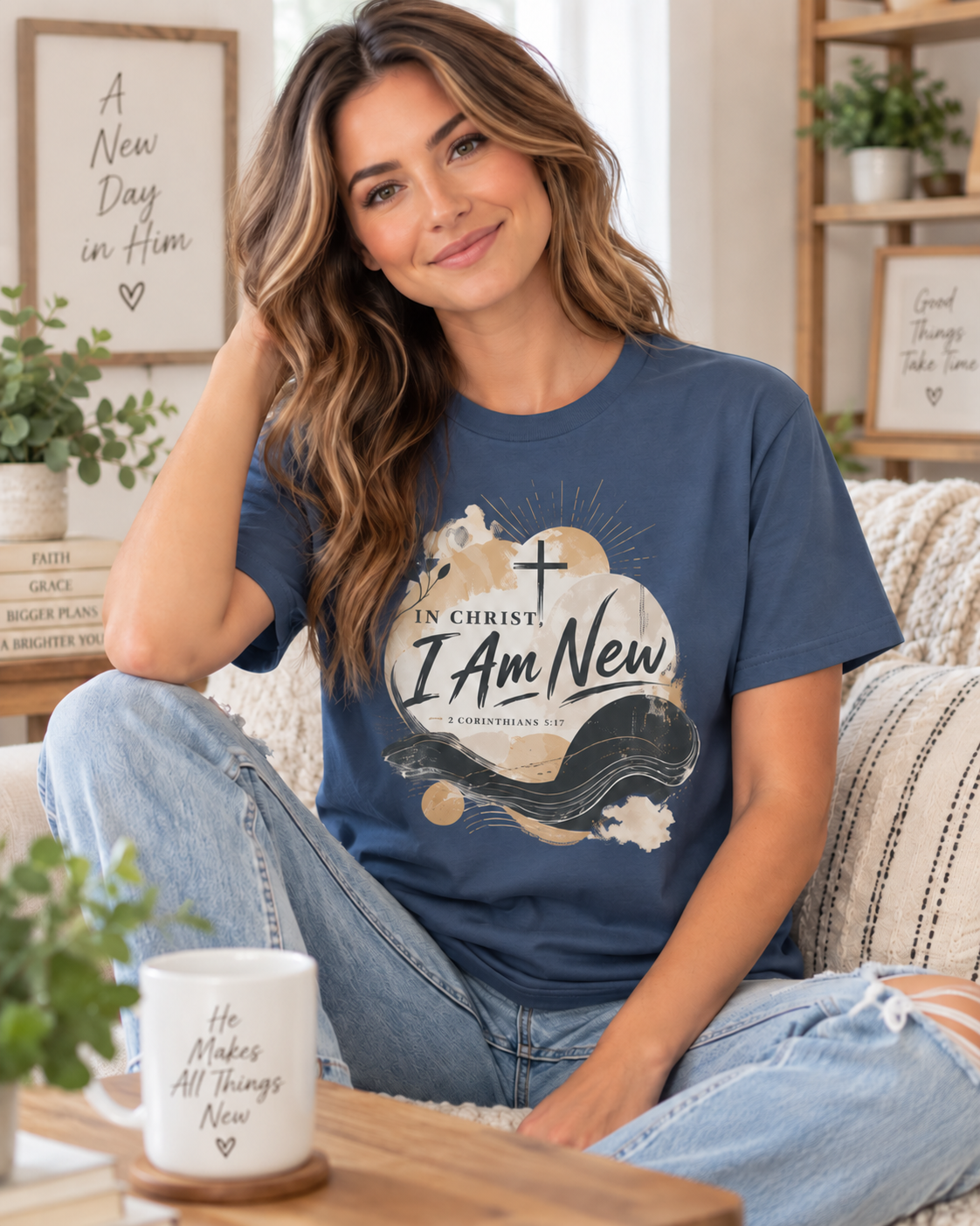 In Christ I Am New T-Shirt | Christian Faith Scripture Tee: other