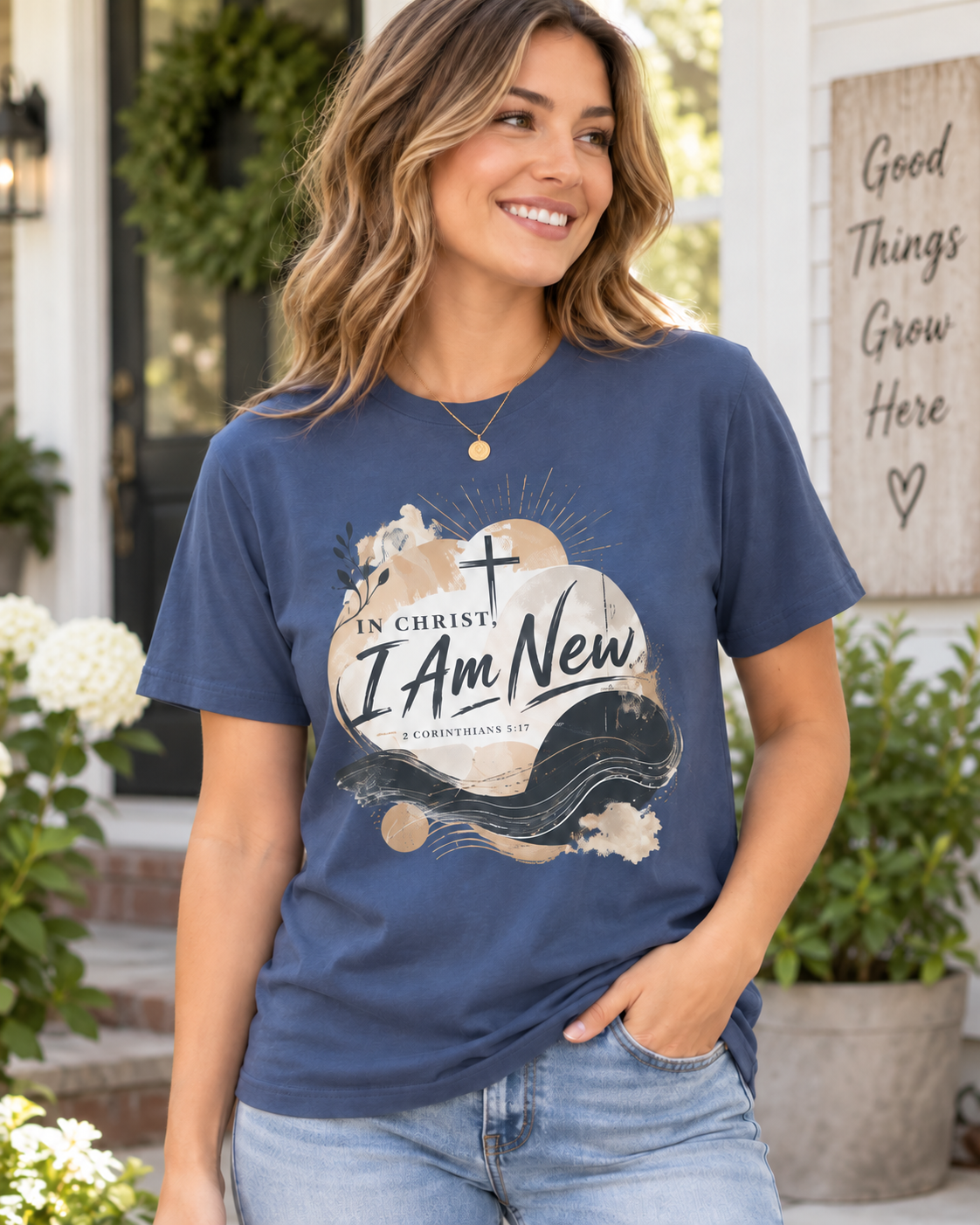 In Christ I Am New T-Shirt | Christian Faith Scripture Tee: other