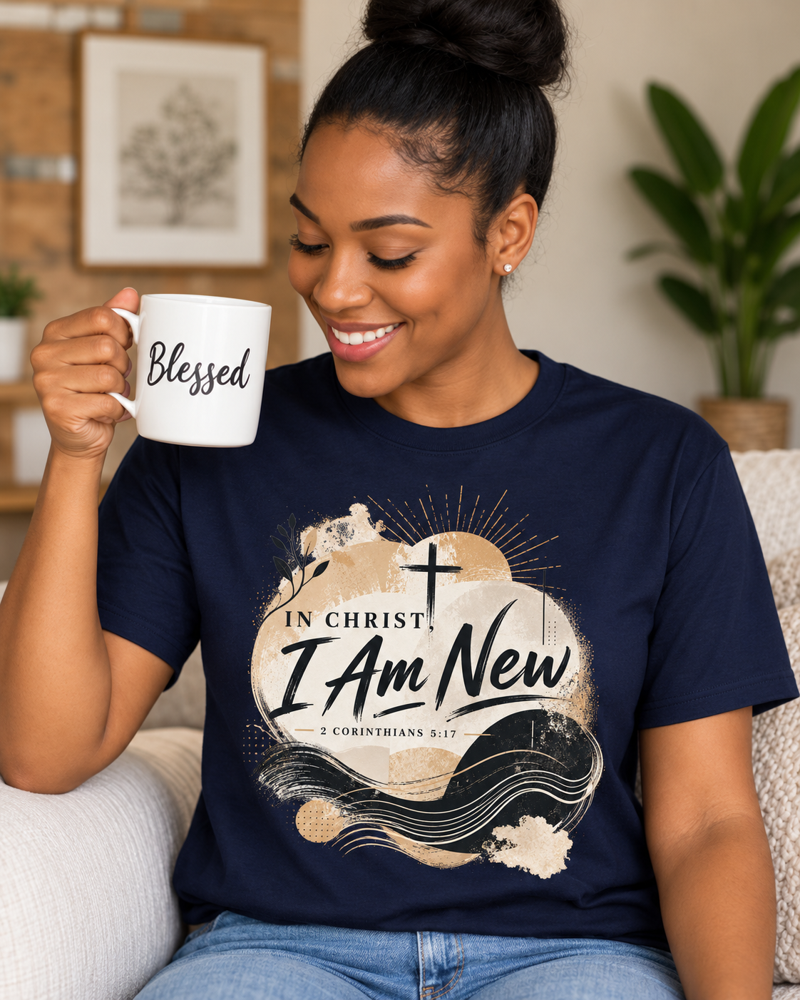 In Christ I Am New T-Shirt | Christian Faith Scripture Tee: other