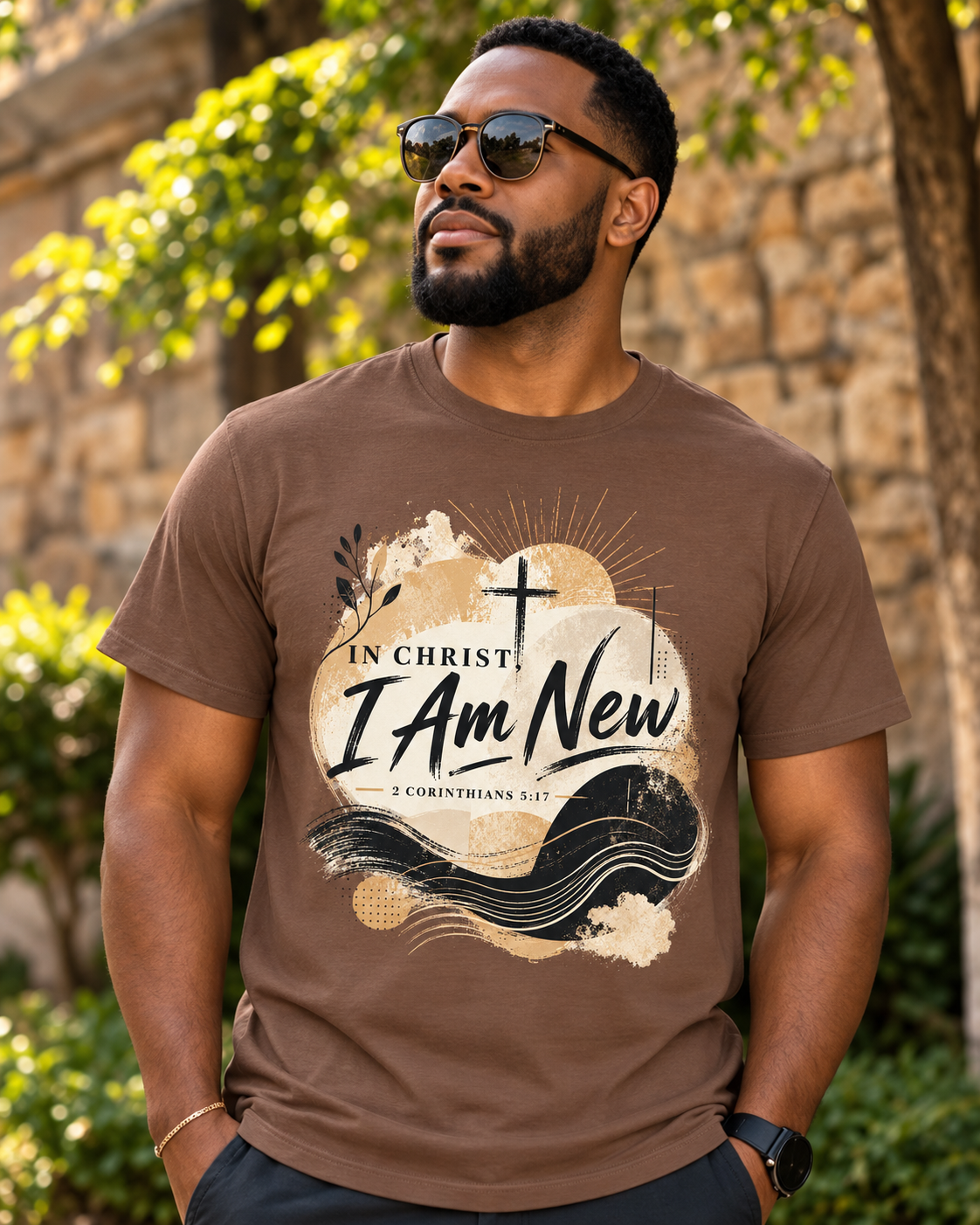 In Christ I Am New T-Shirt | Christian Faith Scripture Tee: other