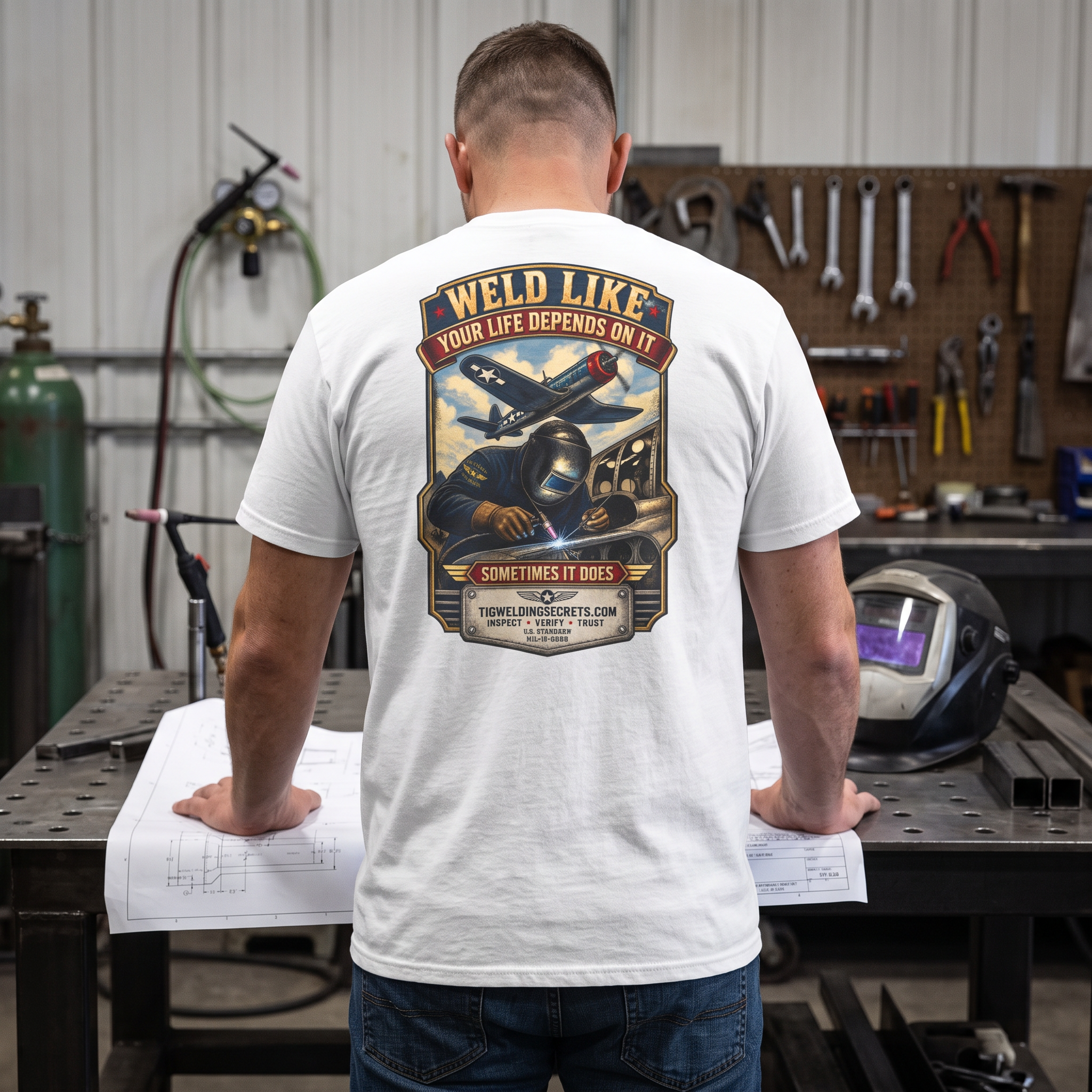 Weld Like Your Life Depends On It – TIG Welding T-Shirt
