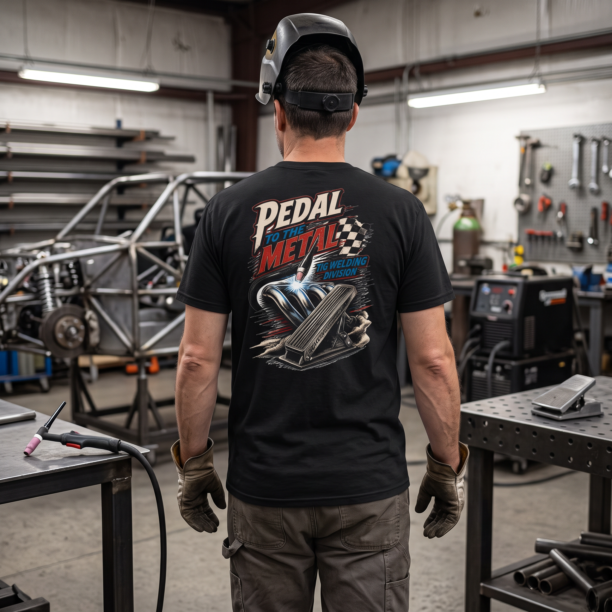 Pedal to the Metal – TIG Welding Division T-Shirt