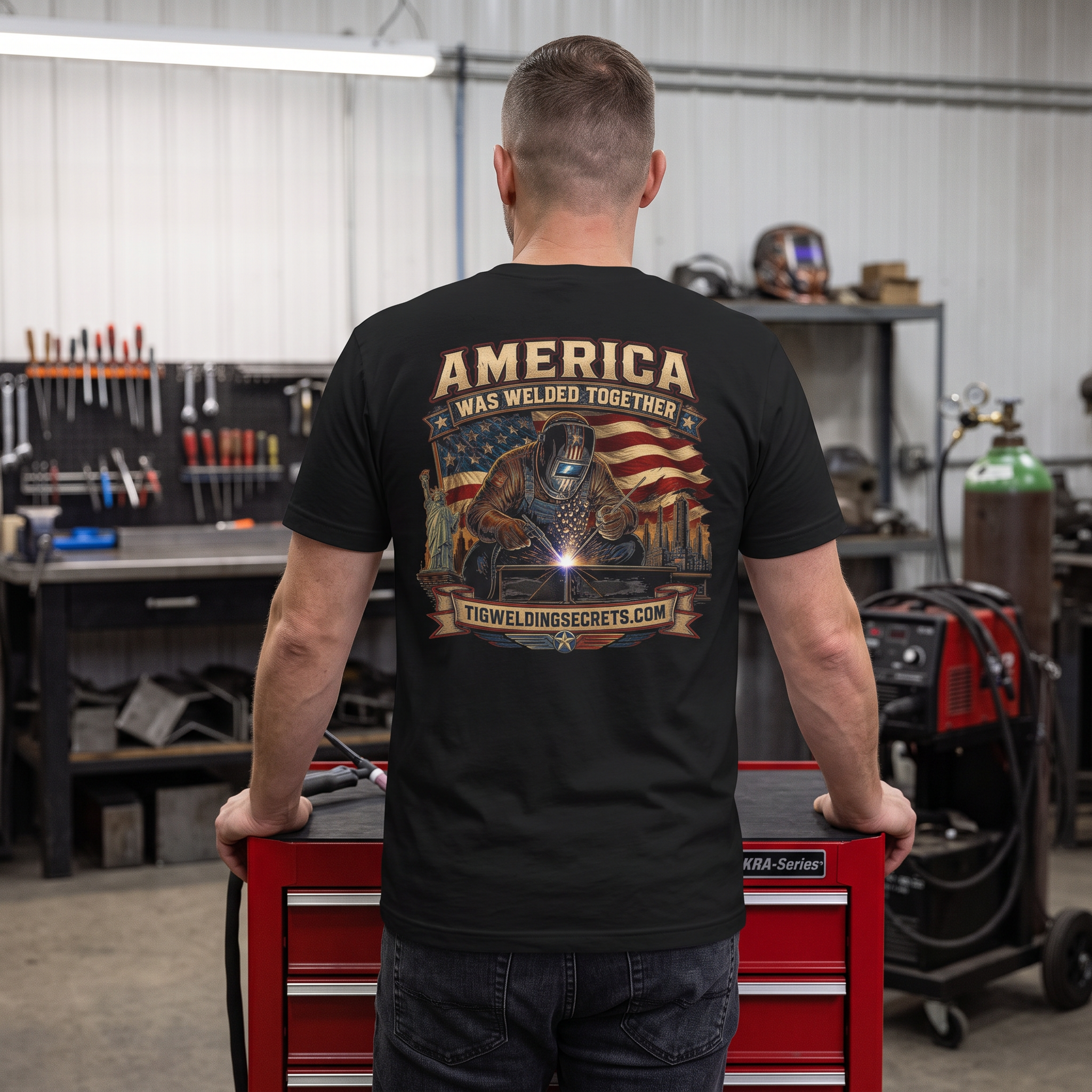 America Was Welded Together – TIG Welder T-Shirt | TIG Welding Secrets