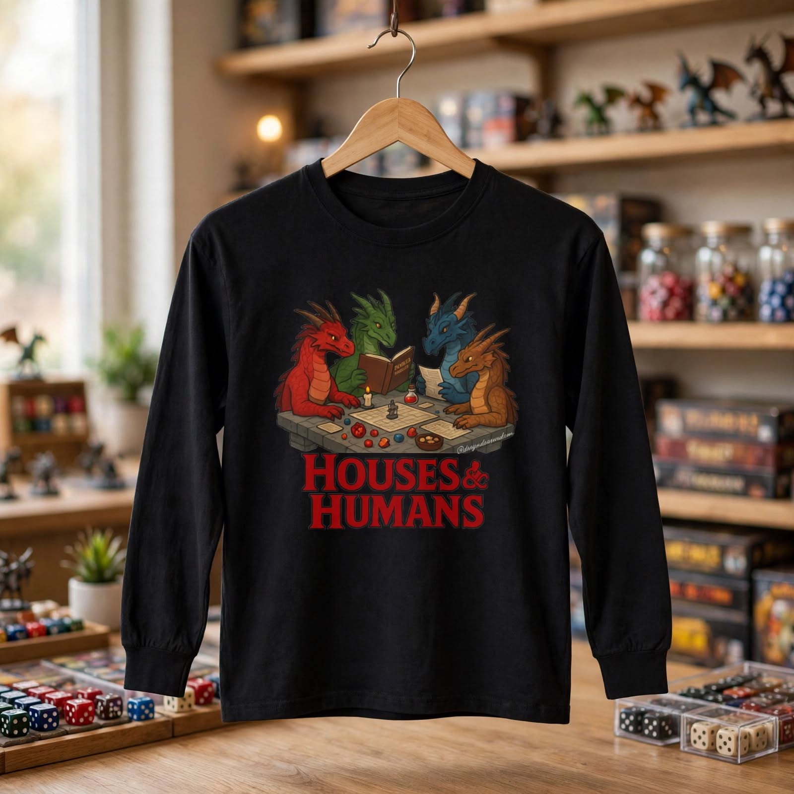 Houses & Humans long sleeve tee, humor, gift, nerd chic