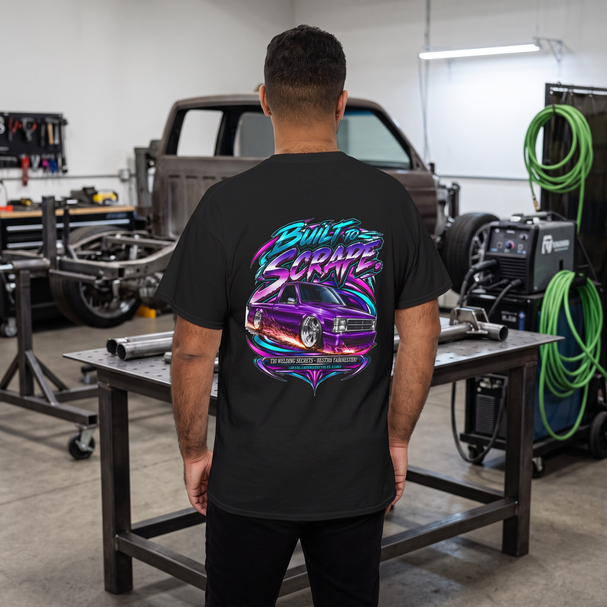 Built to Scrape Lowered Car T-Shirt – TIG Welding Secrets