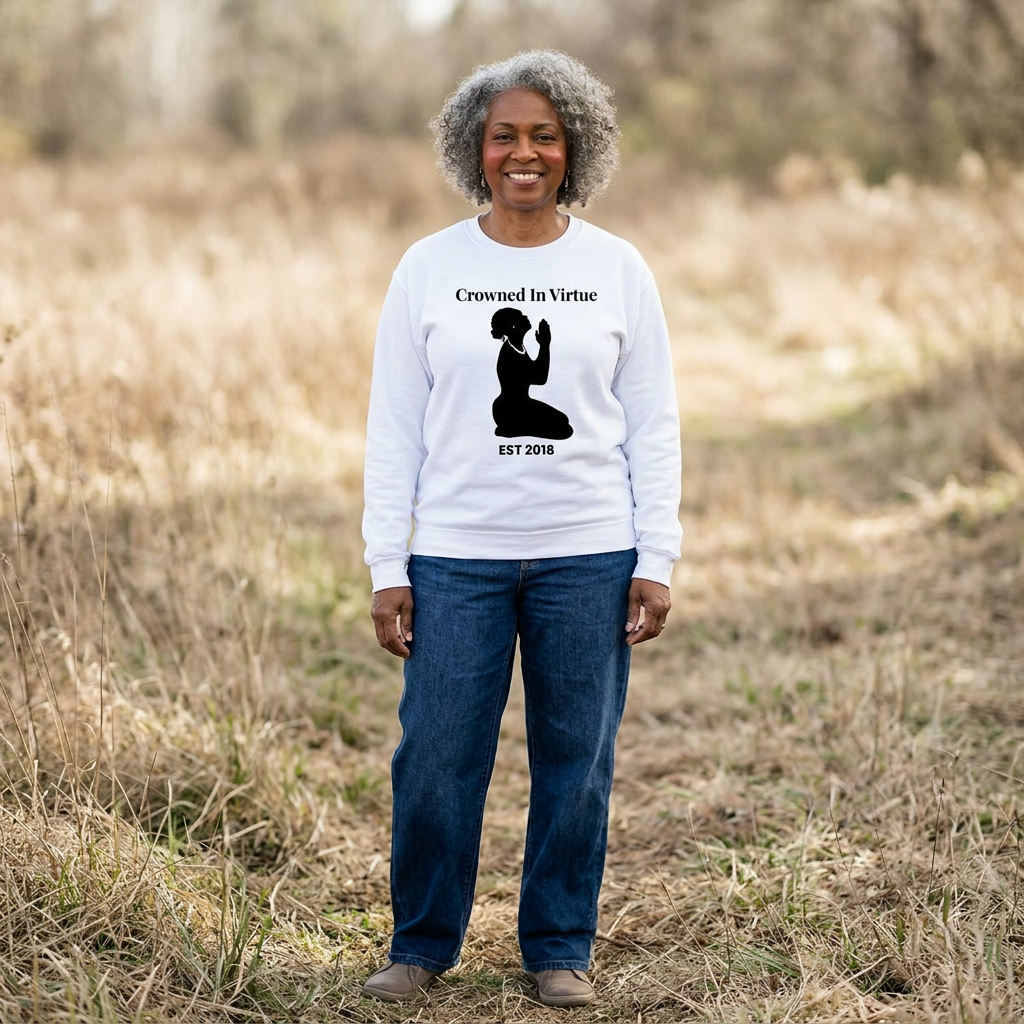 Crowned In Virtue Black & White Long Sleeve