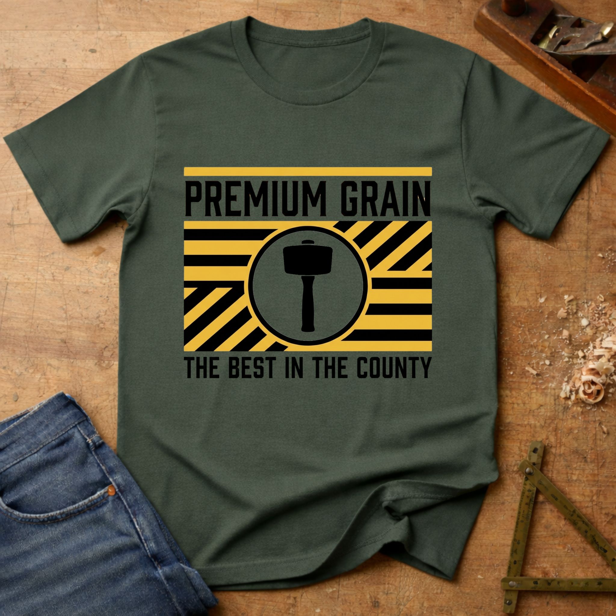 Premium Grain, woodworking T-shirt