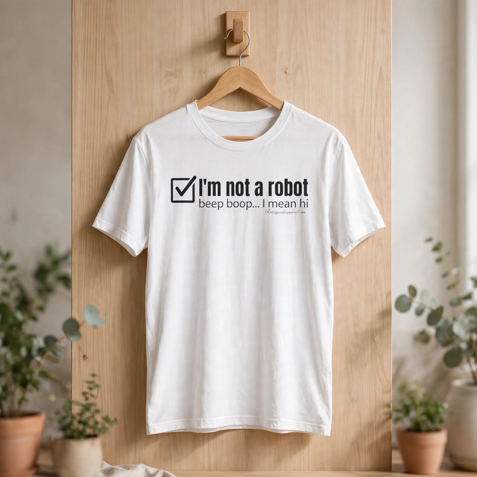 I'm Not A Robot checkbox tee, Funny authentication graphic T-Shirt