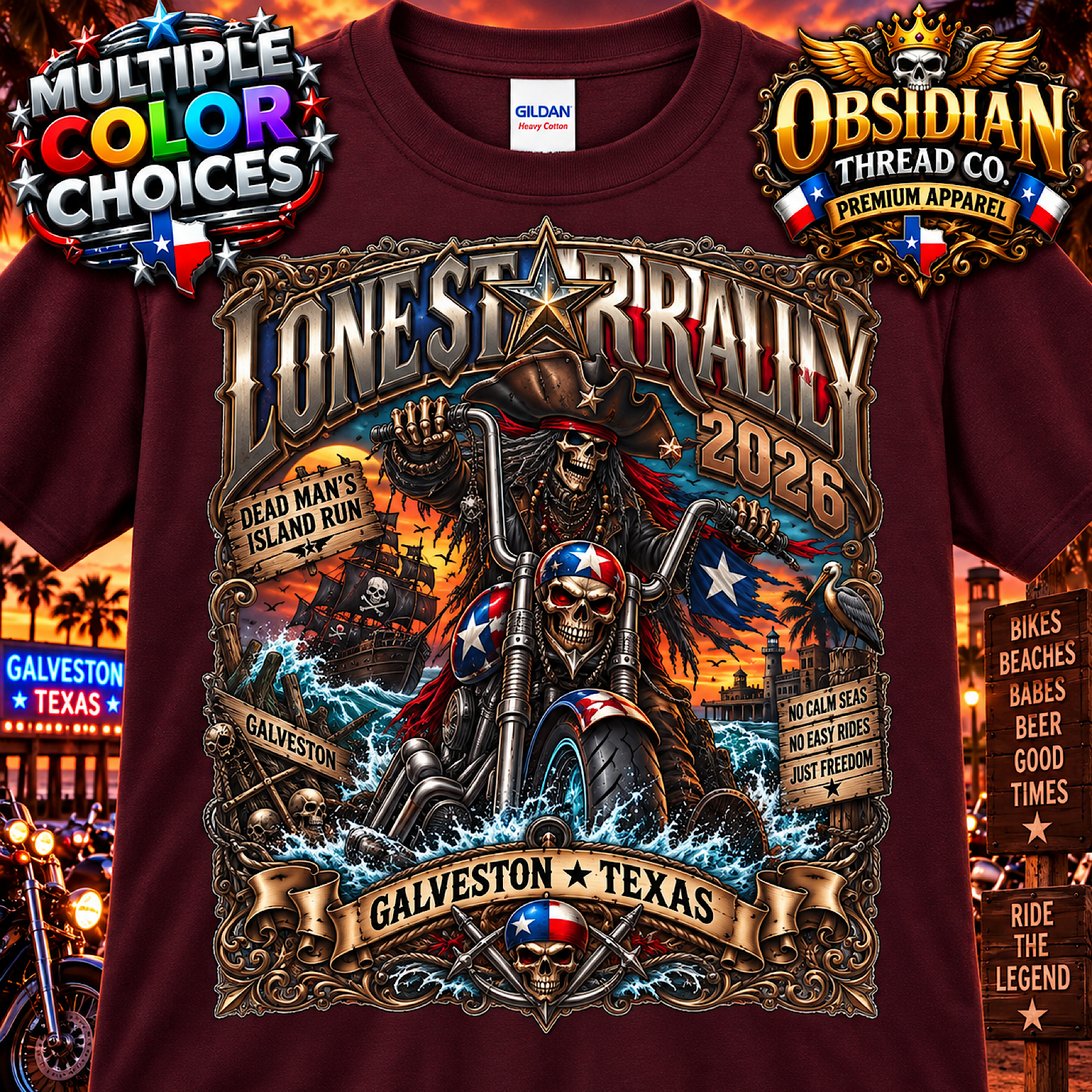 Lone Star Rally 2026 Galveston Texas Biker Shirt Motorcycle Rally No Harley product preview