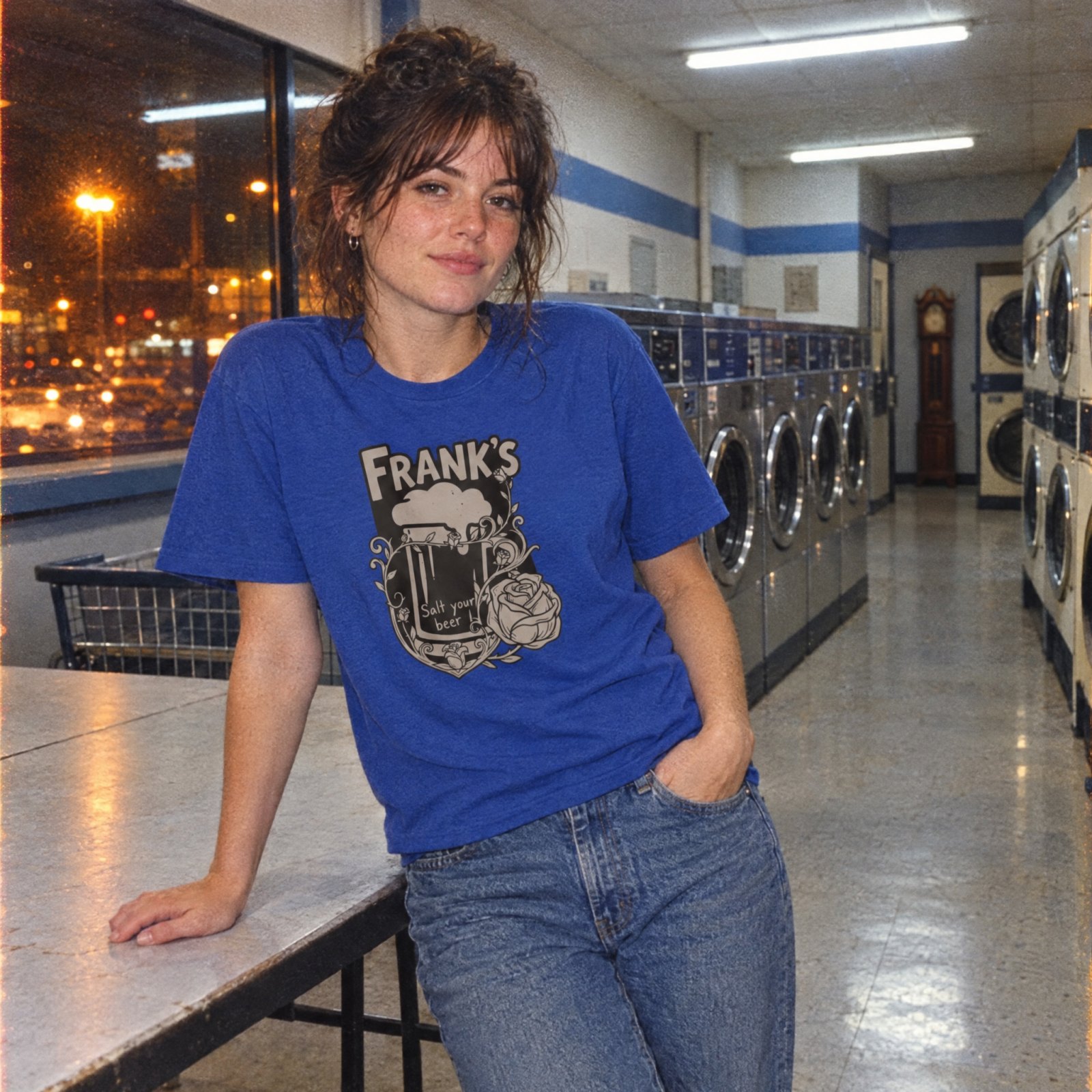 Frank's Beer Mug with Rose T-Shirt | Salt Your Beer — CVC Royal — Other view