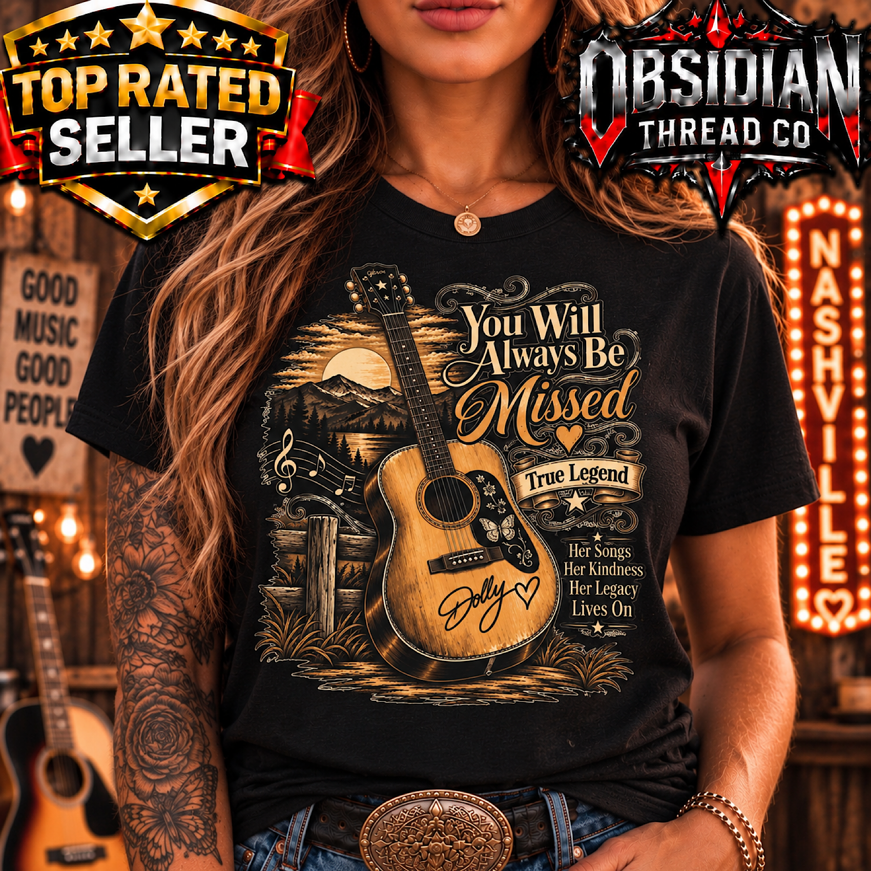 Dolly Parton Shirt Memorial Tribute RIP Country Music Nashville Unisex Gildan T product preview