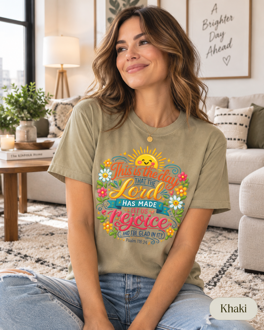 This Is the Day Lord Has Made Rejoice T-Shirt | Psalm 118:24 Floral: other