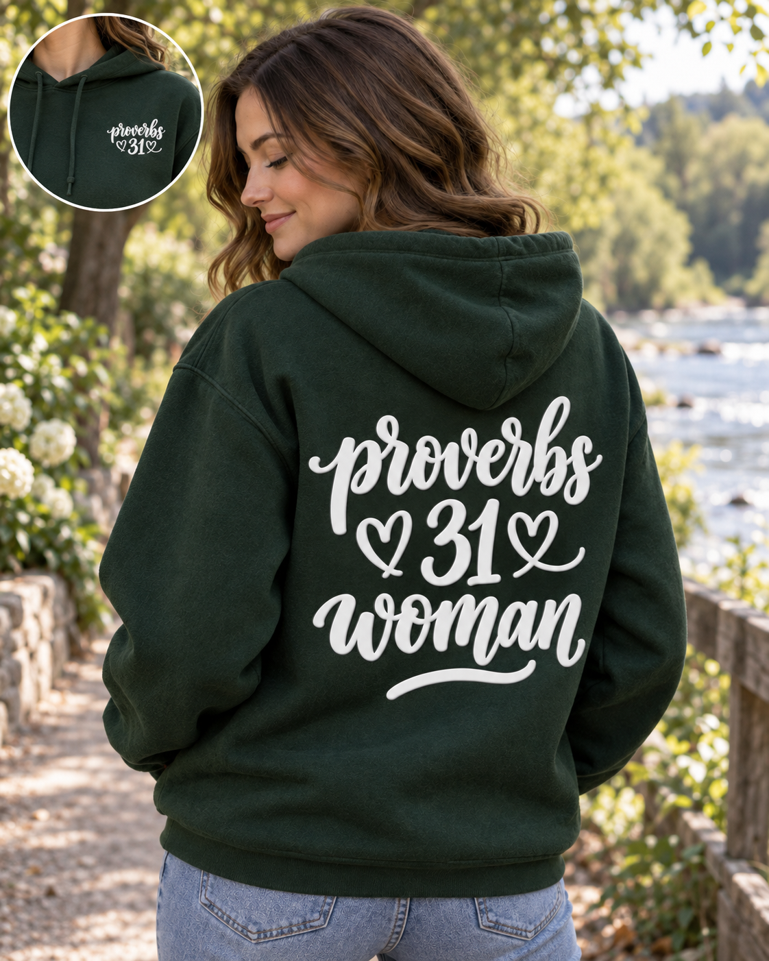 Proverbs 31 Woman Fleece Hoodie | Faith Scripture Apparel: other