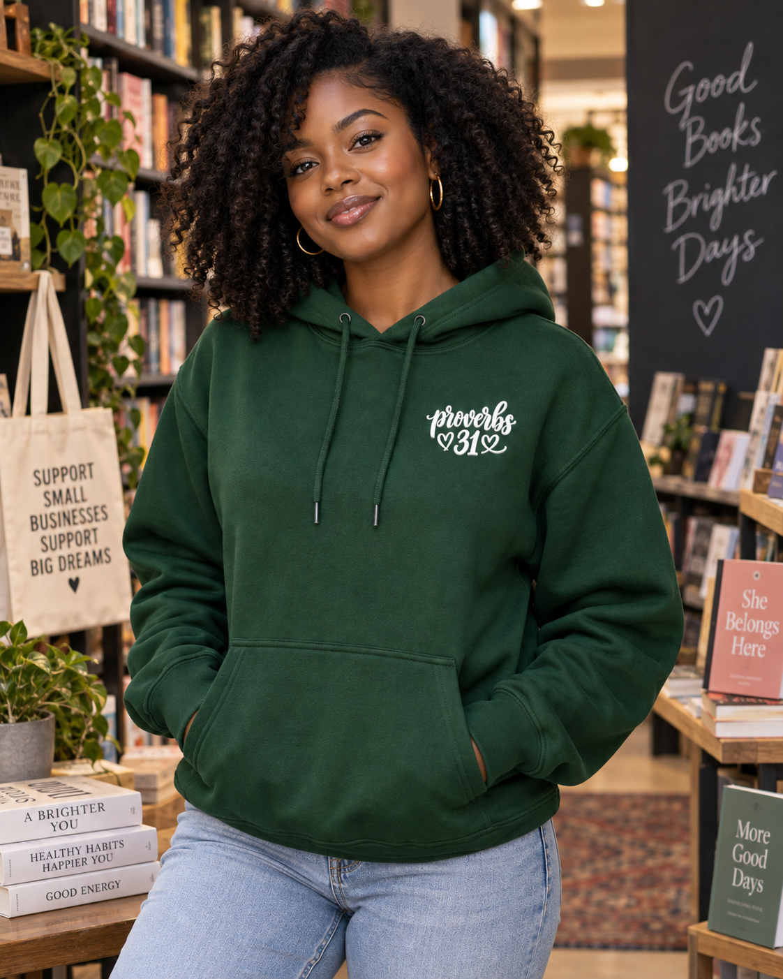 Proverbs 31 Woman Fleece Hoodie | Faith Scripture Apparel: other