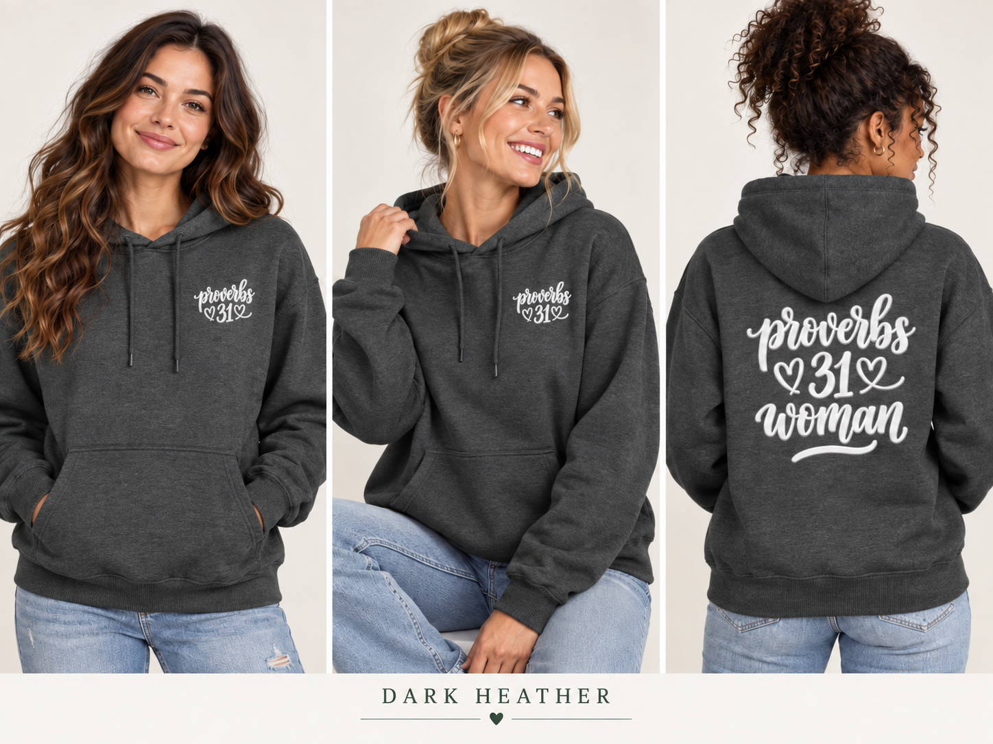 Proverbs 31 Woman Fleece Hoodie | Faith Scripture Apparel: other